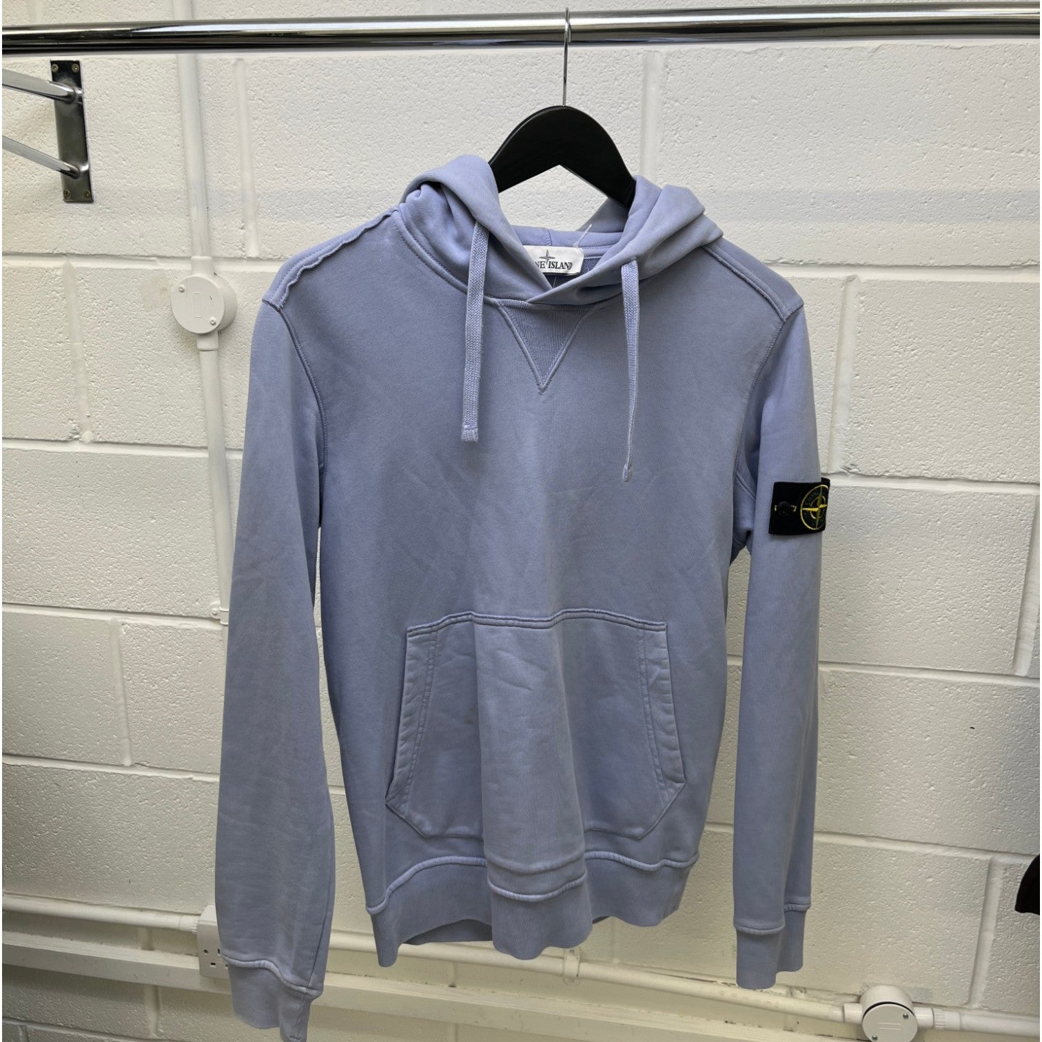 Men's Applique Logo Hoodie Purple Size S