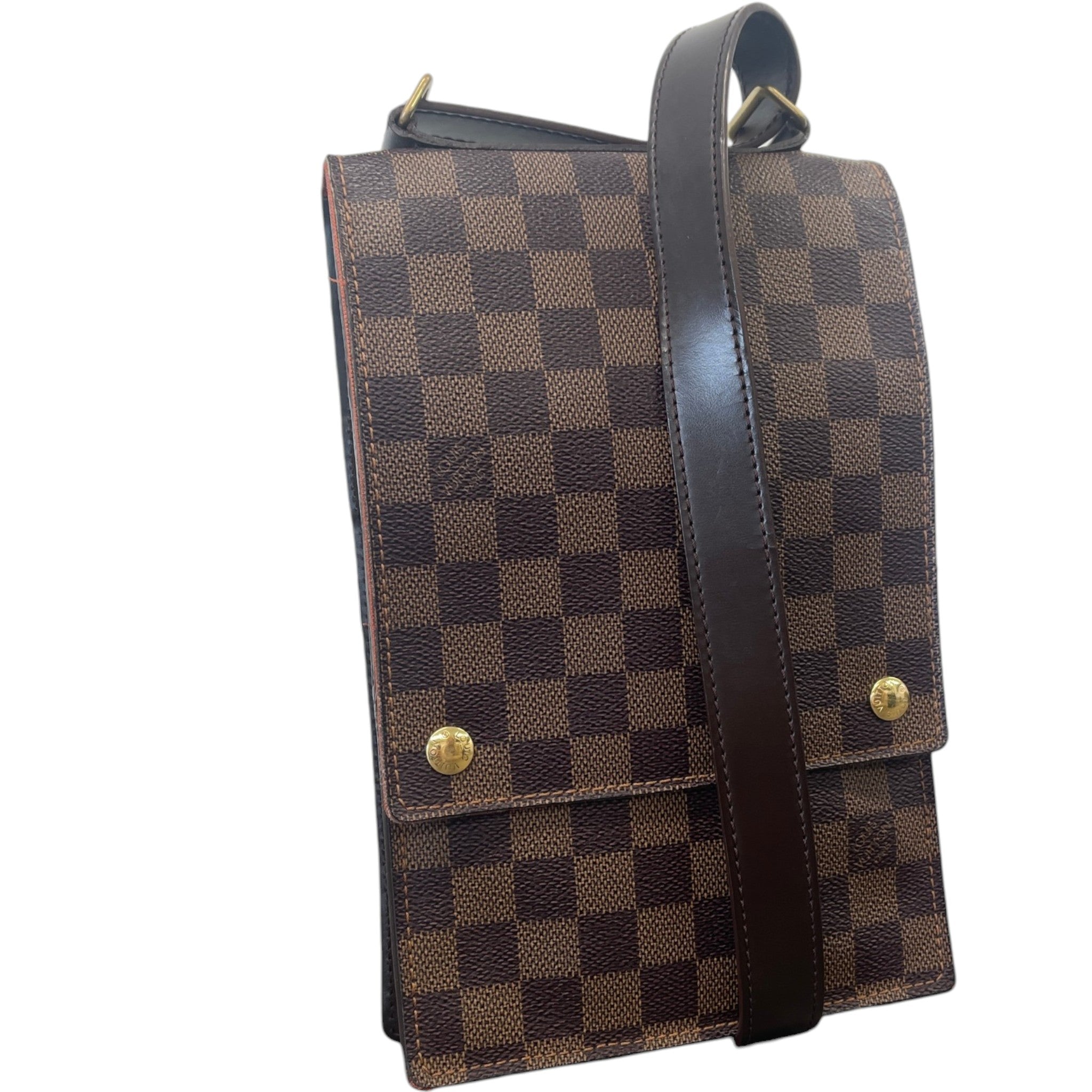 Men's Damier Ebene Portobello Messenger Bag Brown