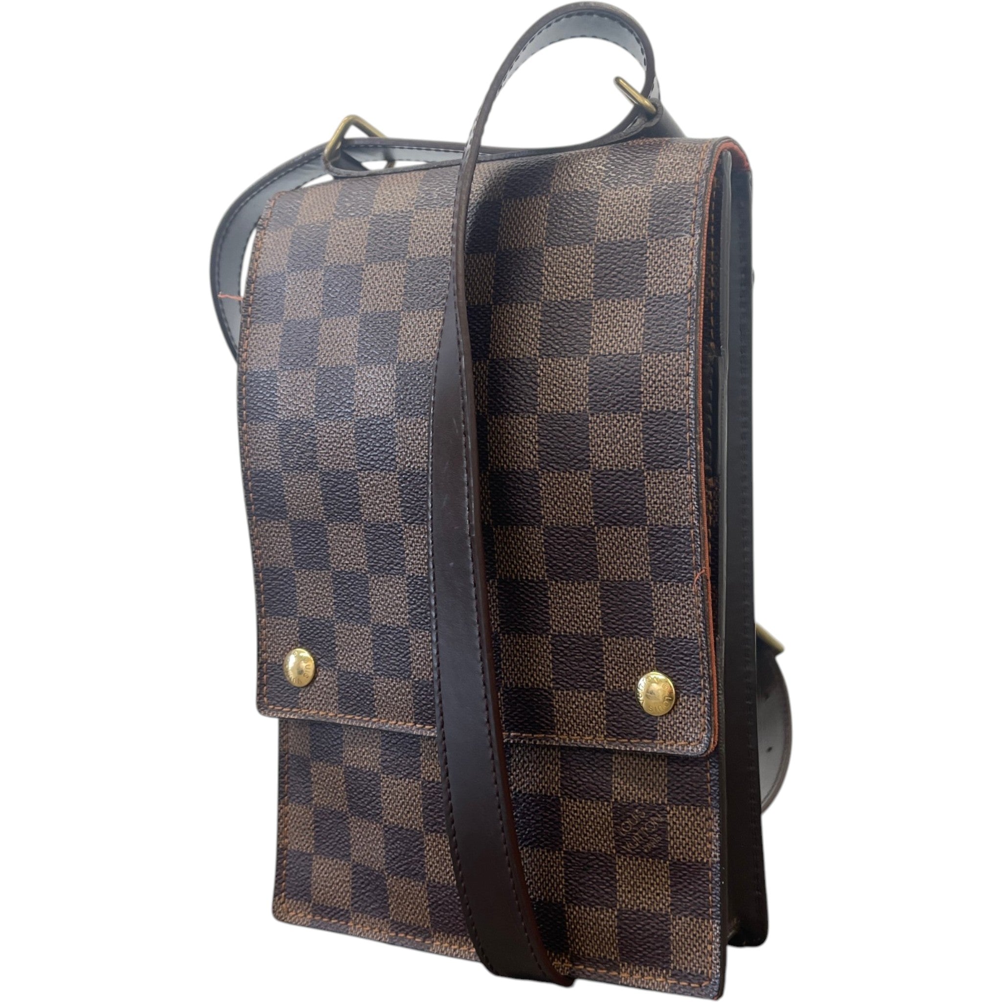 Men's Damier Ebene Portobello Messenger Bag Brown