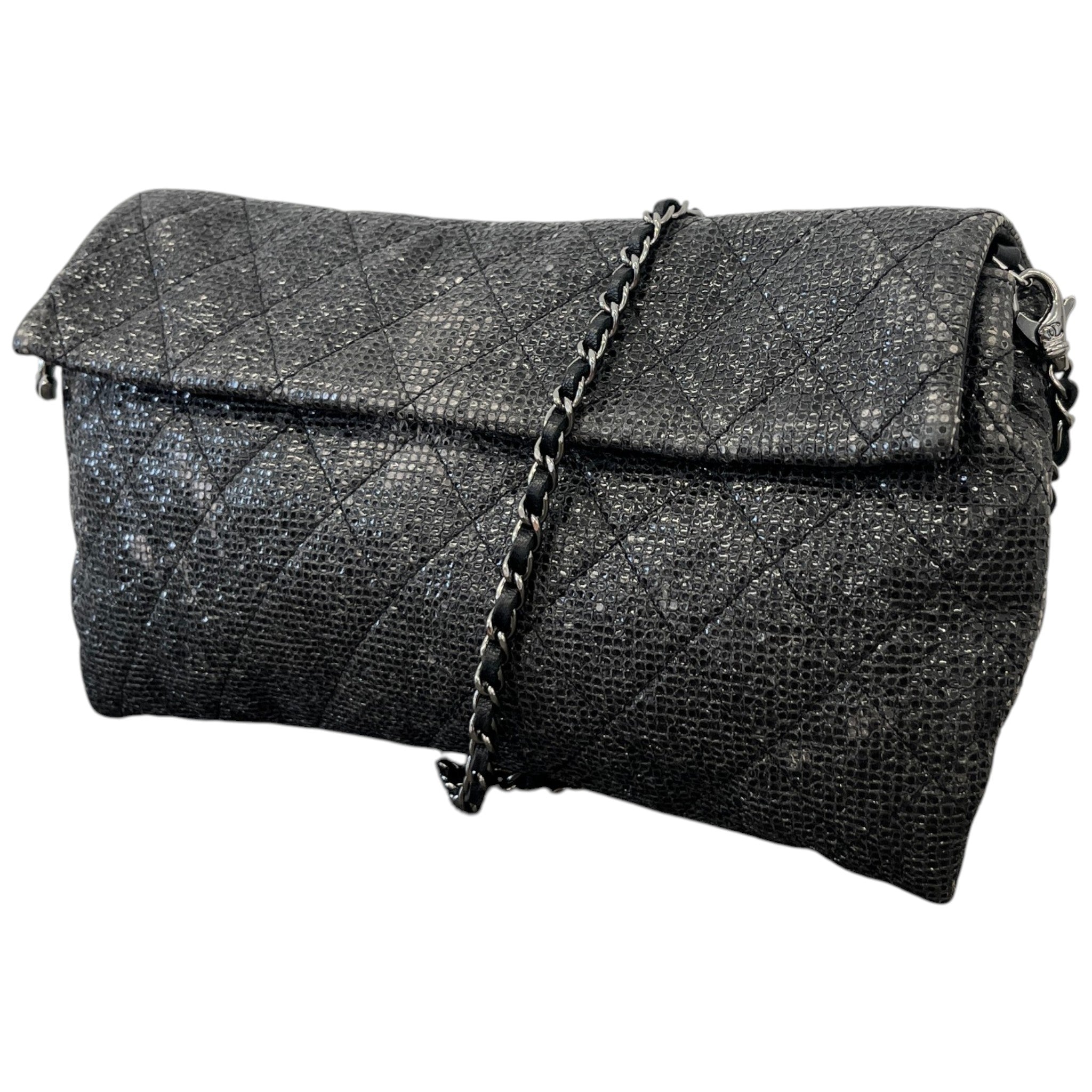 Women's Limited Edition Iridescent Wallet On Chain Bag Black