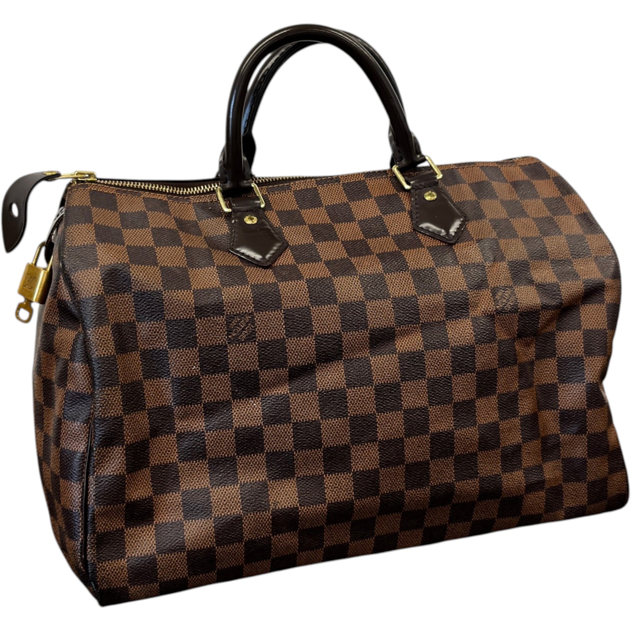 Women's Damier Ebene Speedy 35 Bag Brown