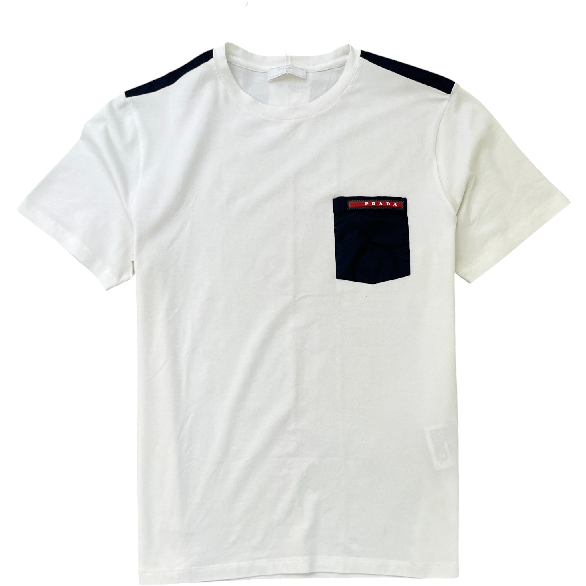 Men's Pocket Tab Logo T-Shirt White Size M