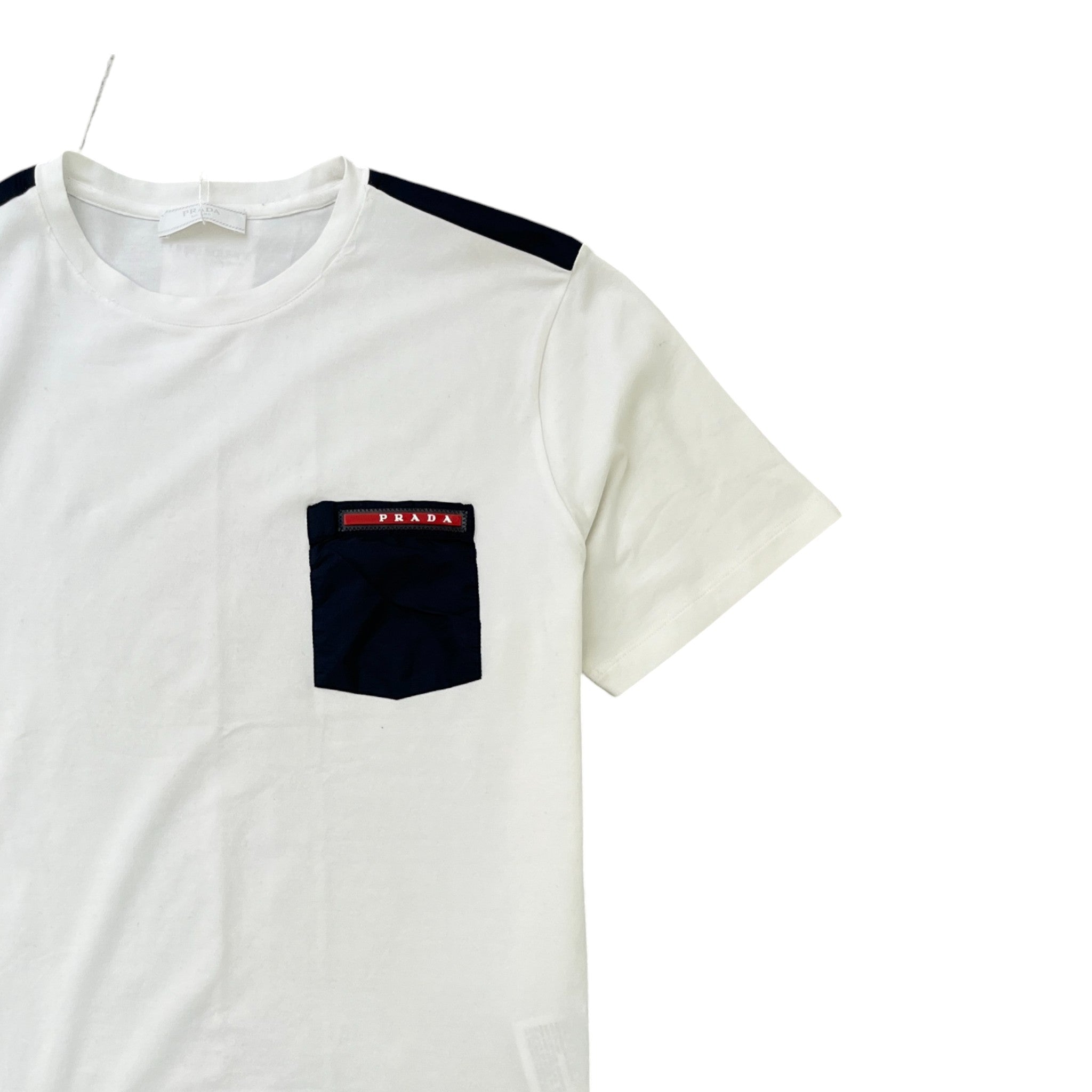 Men's Pocket Tab Logo T-Shirt White Size M