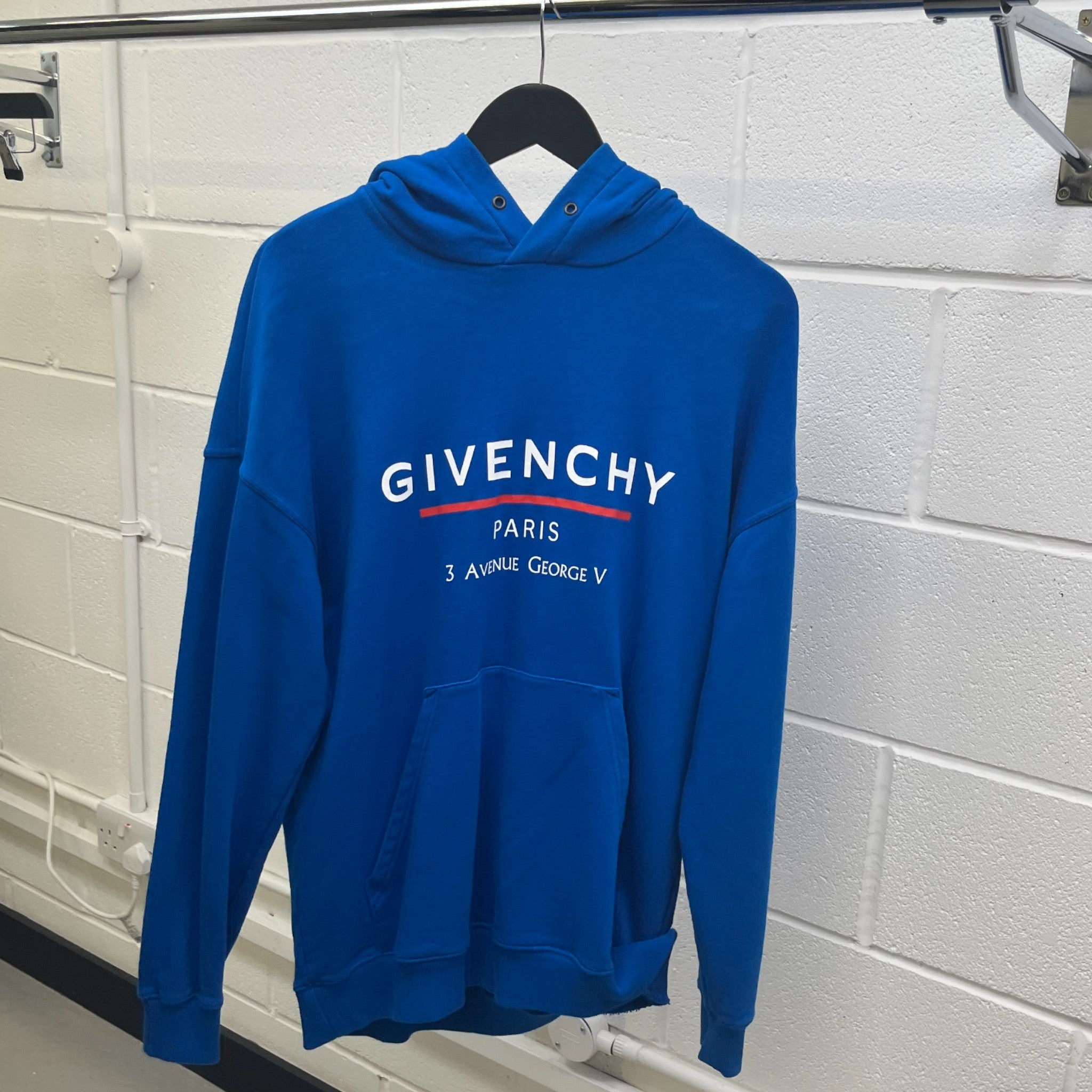 Men's Address Logo Hoodie Blue Size S
