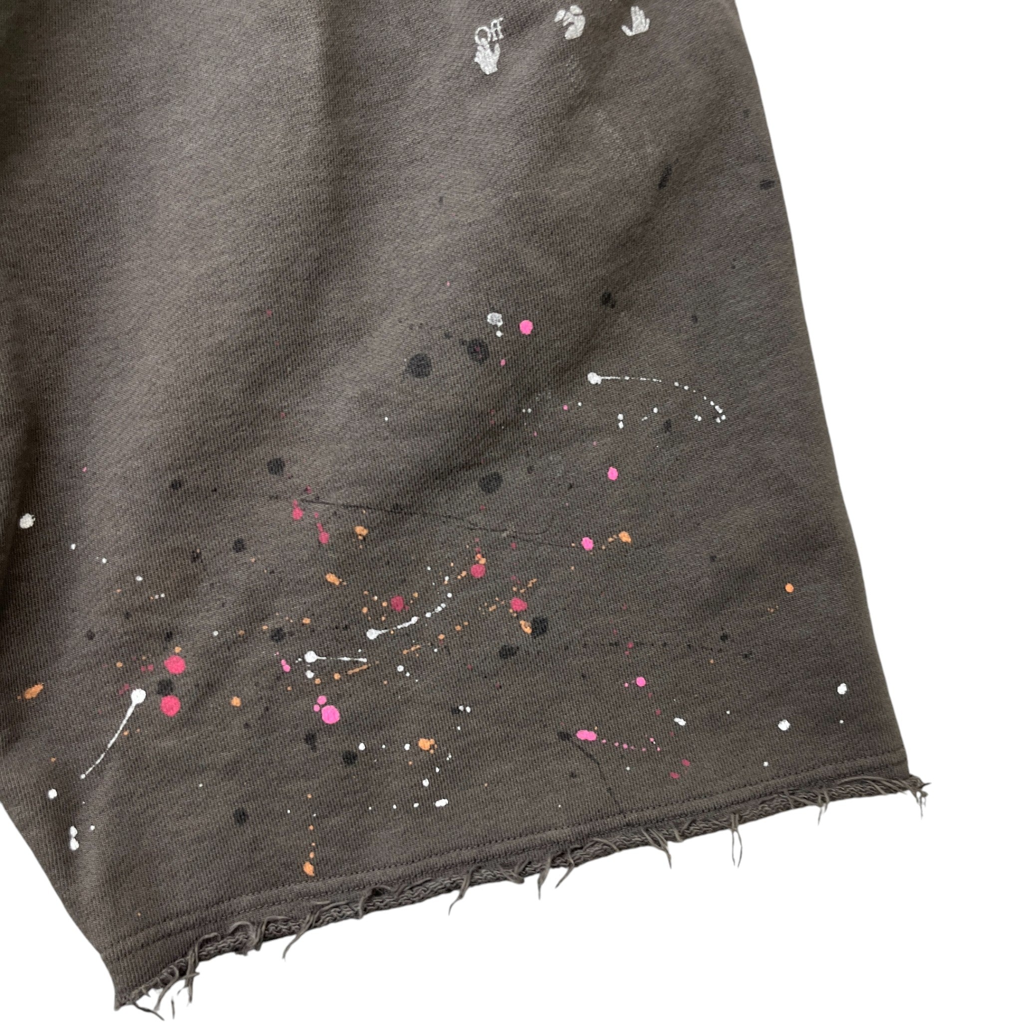 Men's Paint Splatter Logo Shorts Charcoal Size M