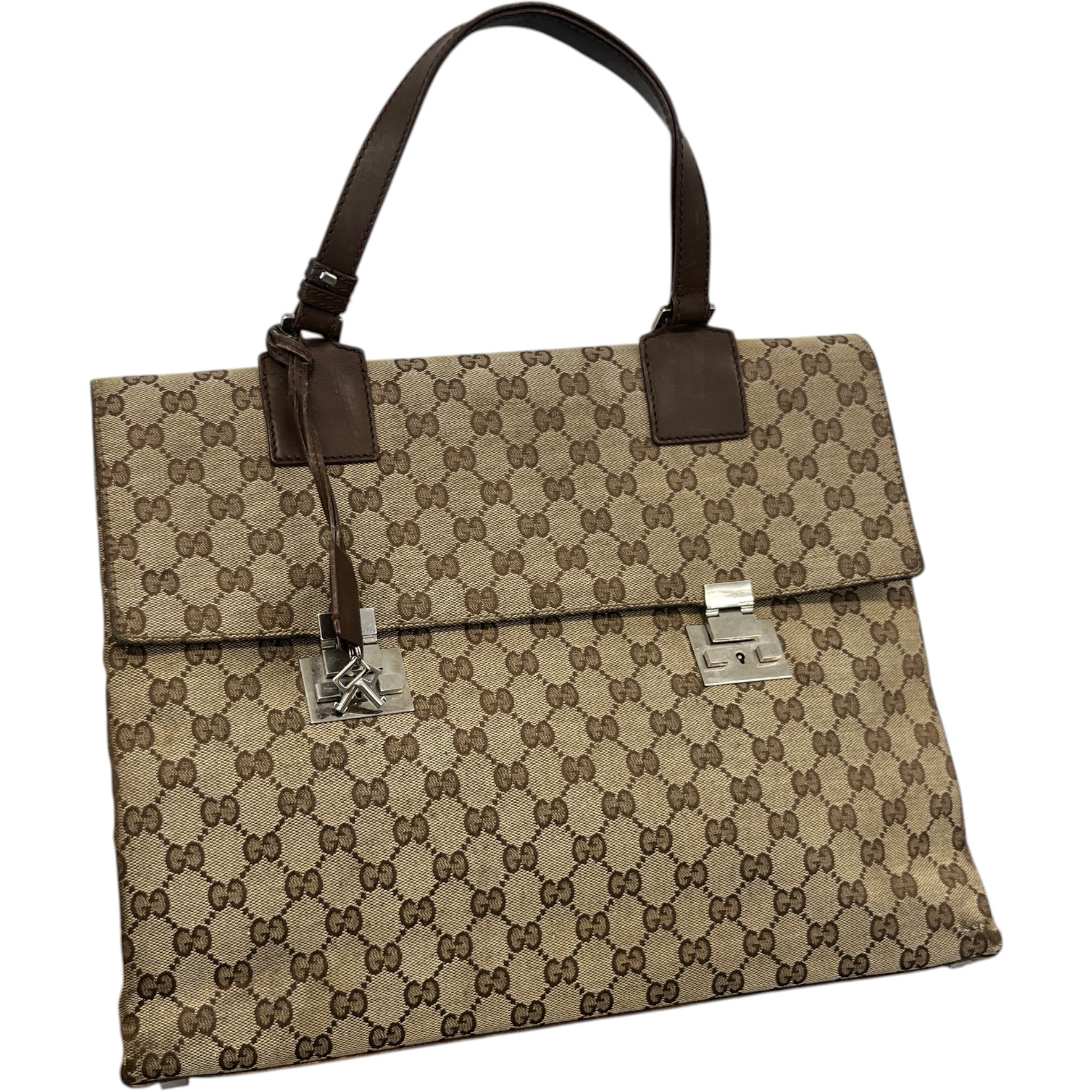 Men's Gg Supreme Business Bag Beige