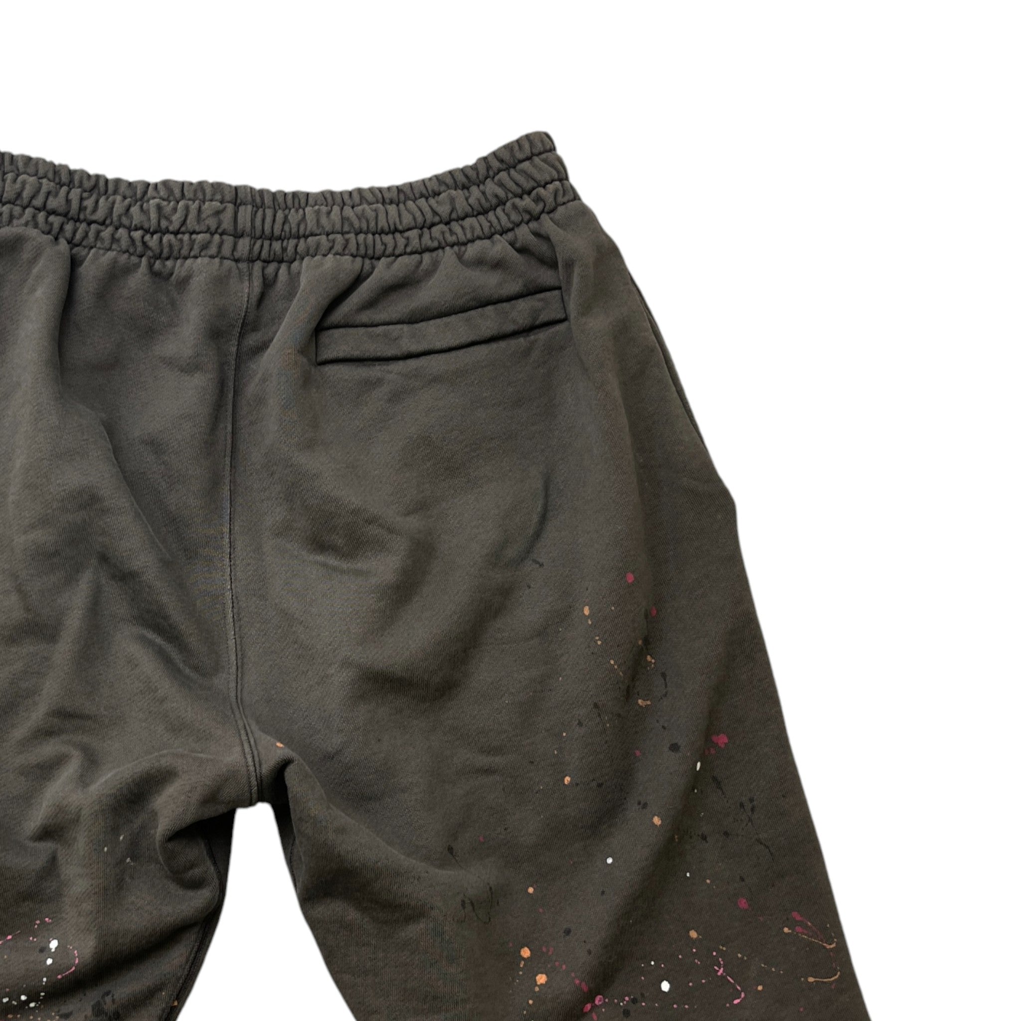 Men's Paint Splatter Logo Shorts Charcoal Size M