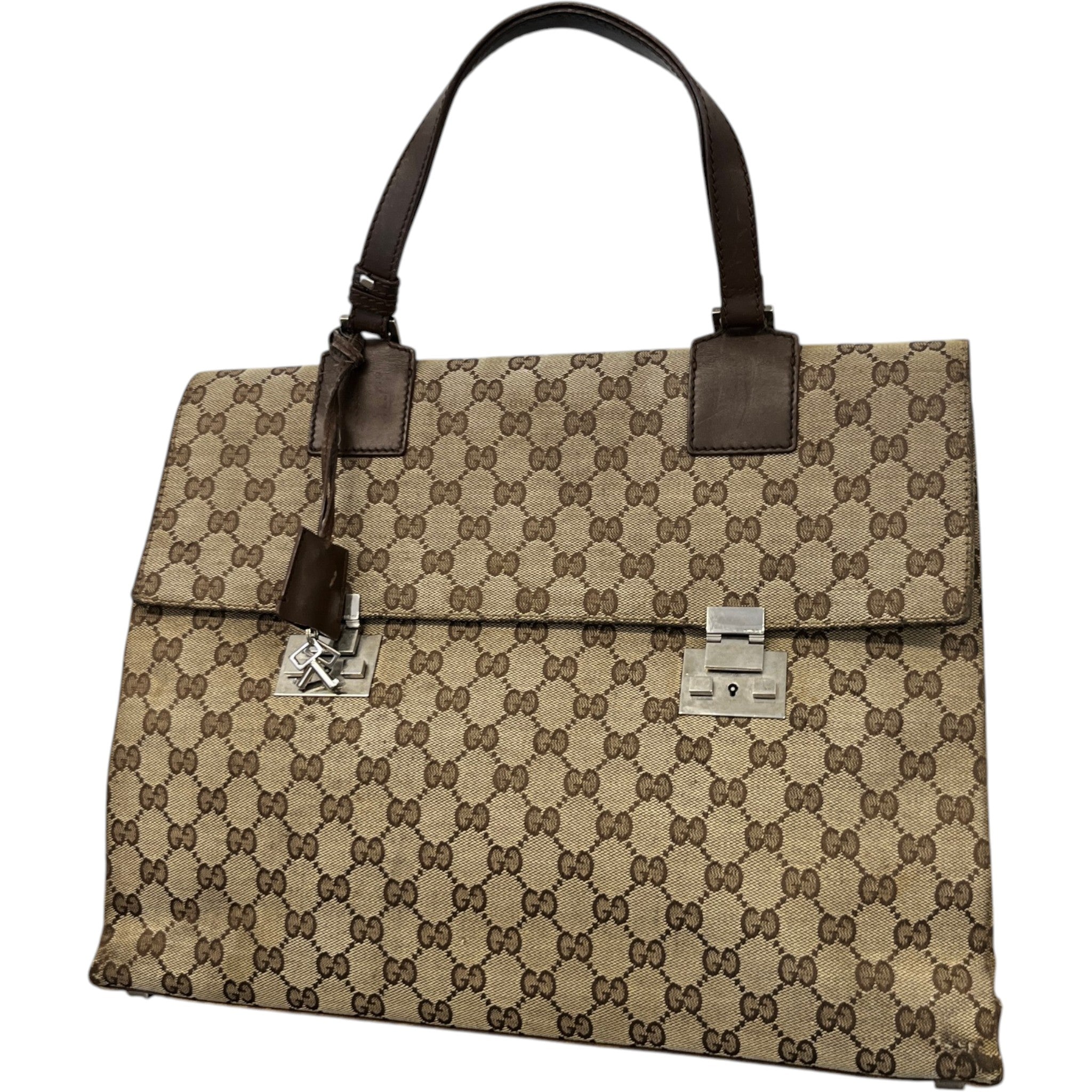 Men's Gg Supreme Business Bag Beige