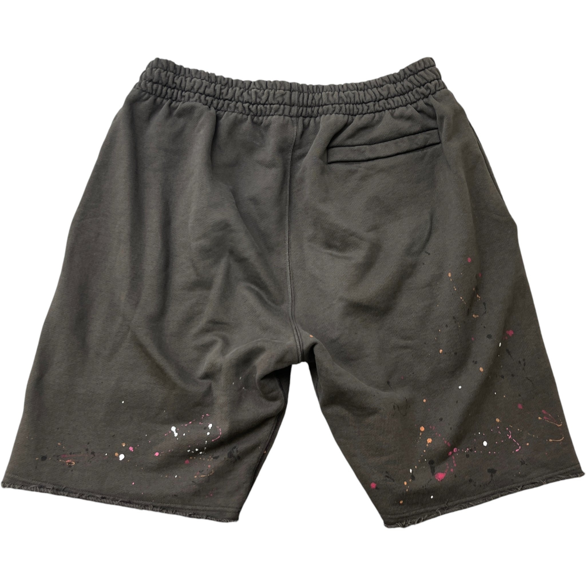 Men's Paint Splatter Logo Shorts Charcoal Size M
