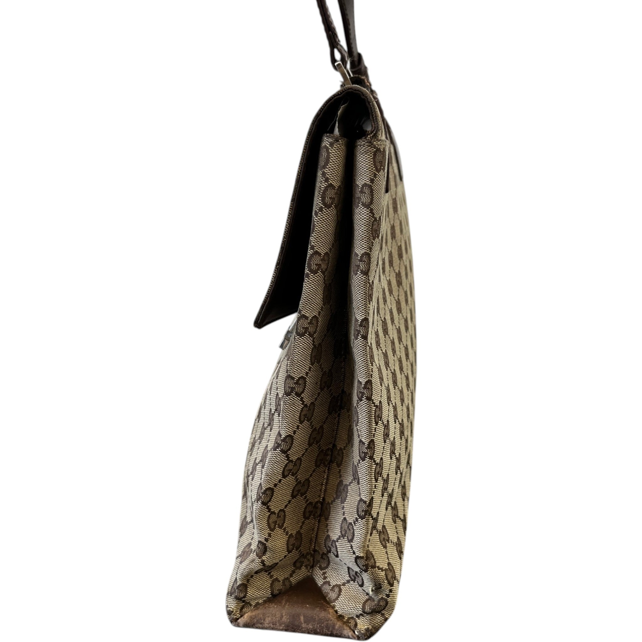 Men's Gg Supreme Business Bag Beige