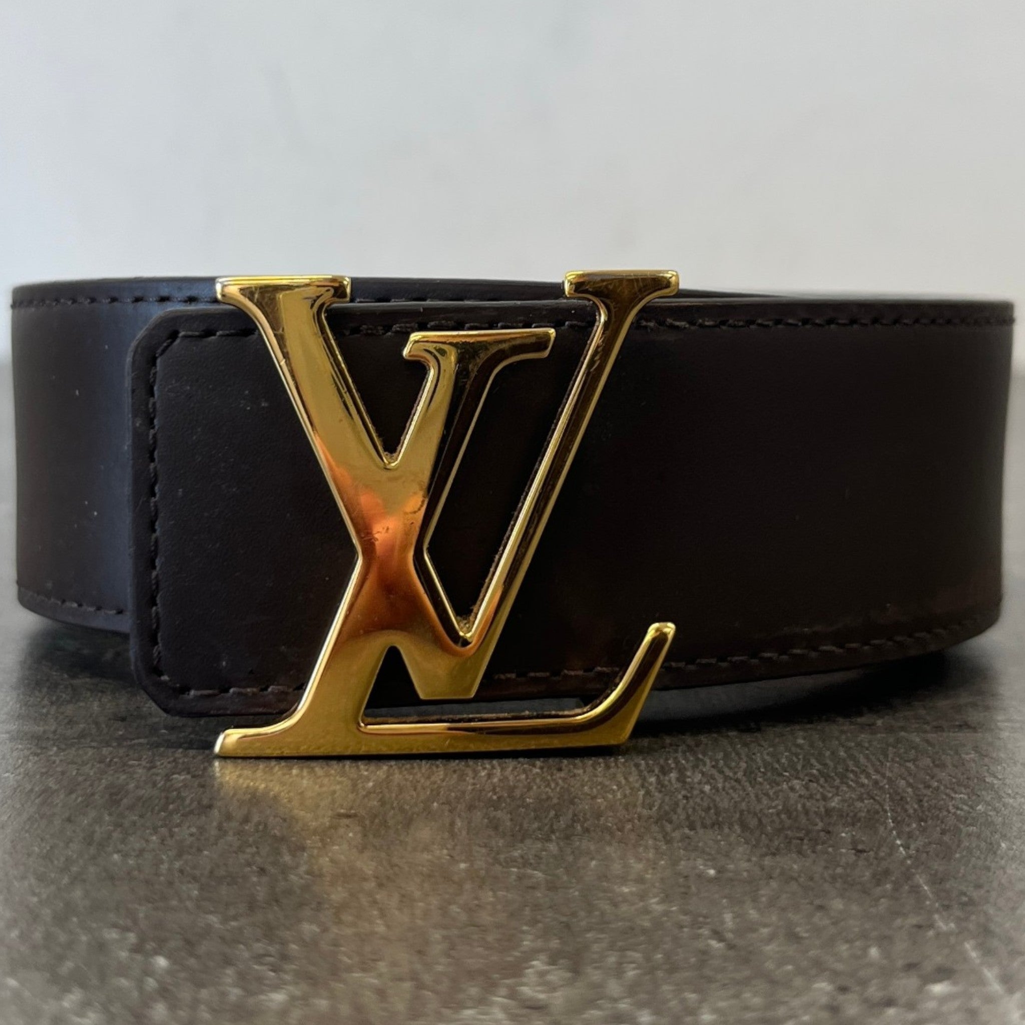 Men's Monogram Reversible Belt Brown Size Waist 28"