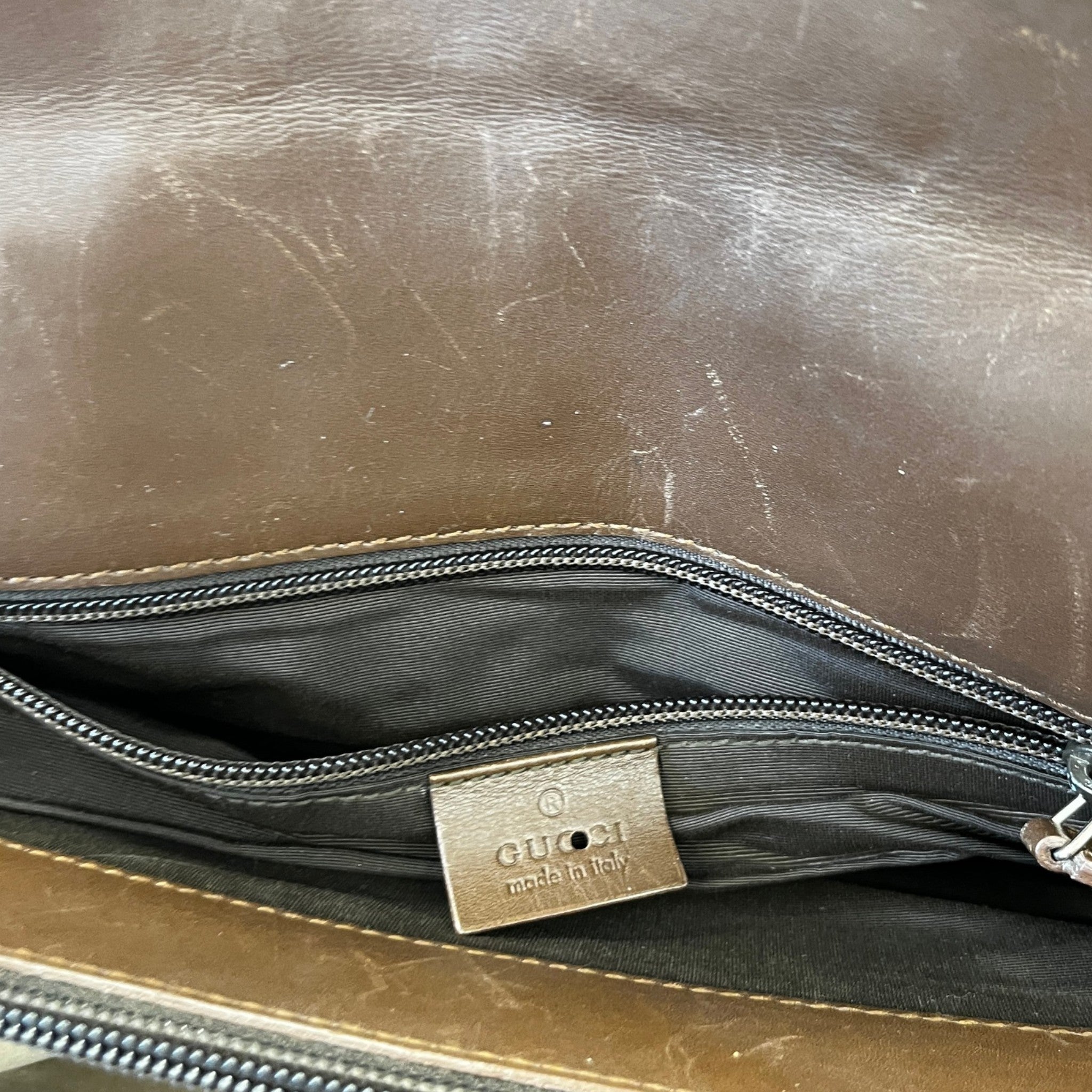 Men's Gg Supreme Business Bag Beige