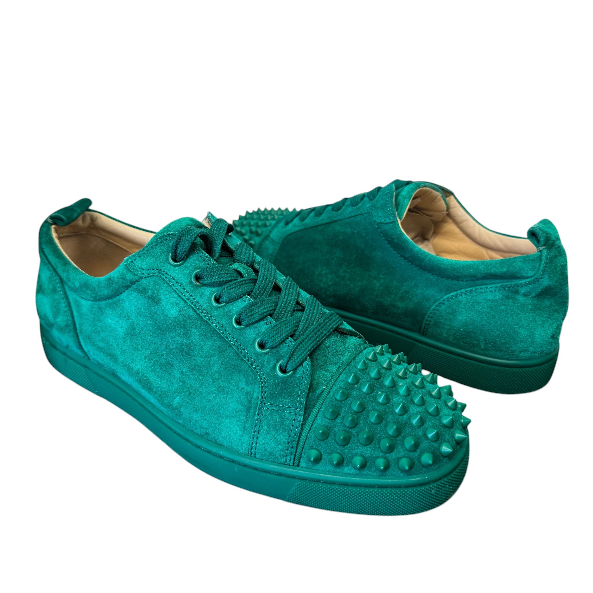 Men's Louis Spikes Flat Low Trainers Green Size EU 42.5 / UK 8.5