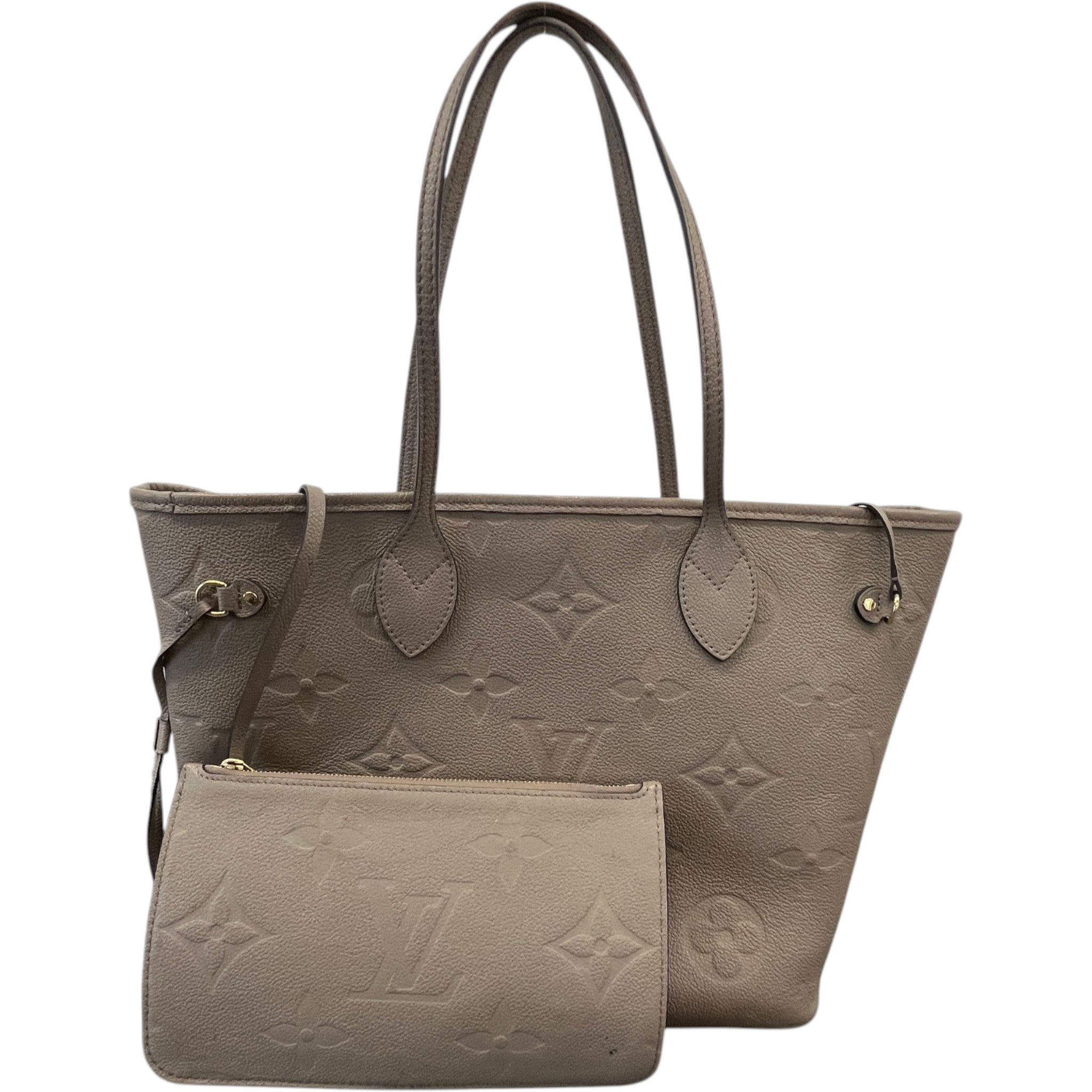 Women's Monogram Empereinte Neverfull Mm Tote Bag Beige