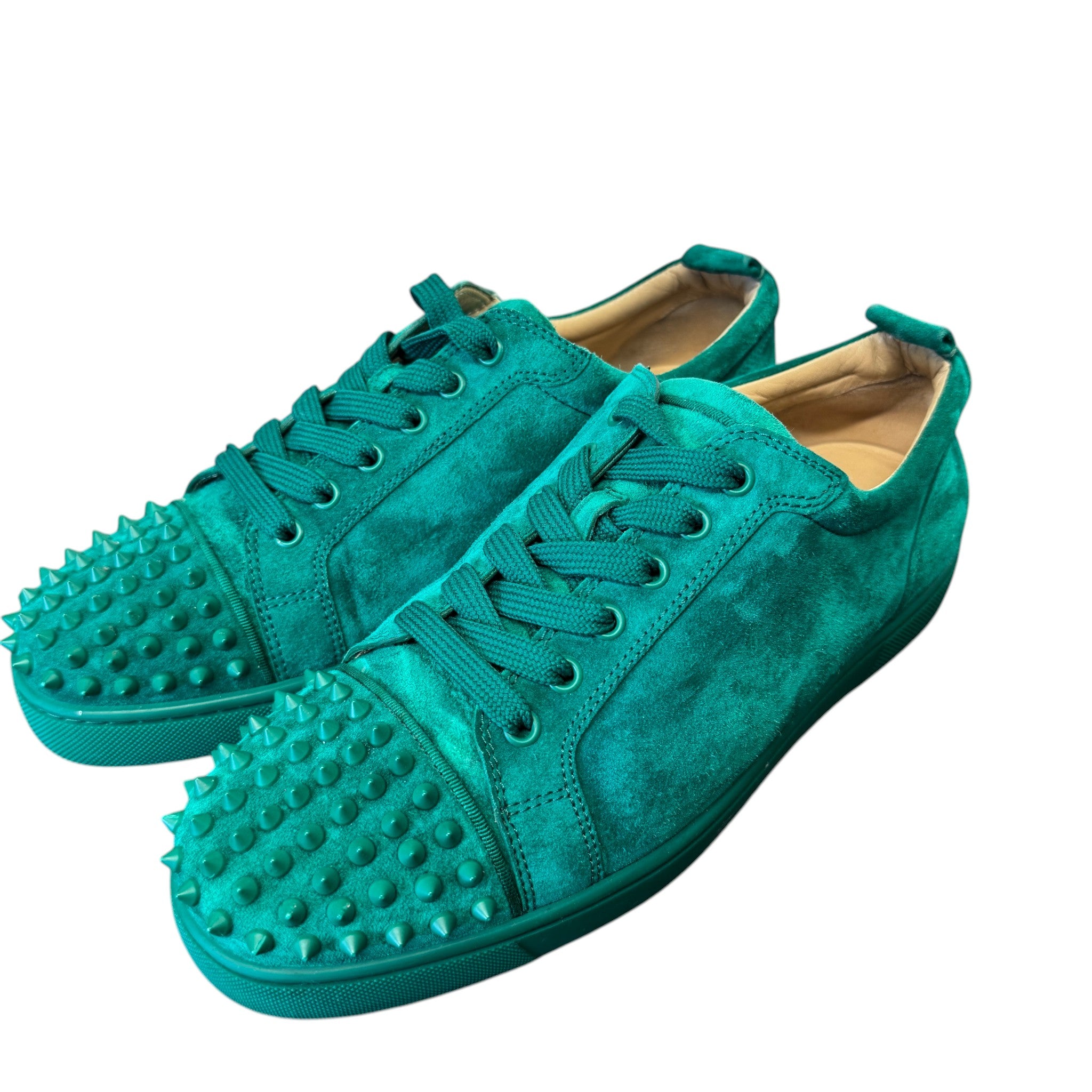 Men's Louis Spikes Flat Low Trainers Green Size EU 42.5 / UK 8.5