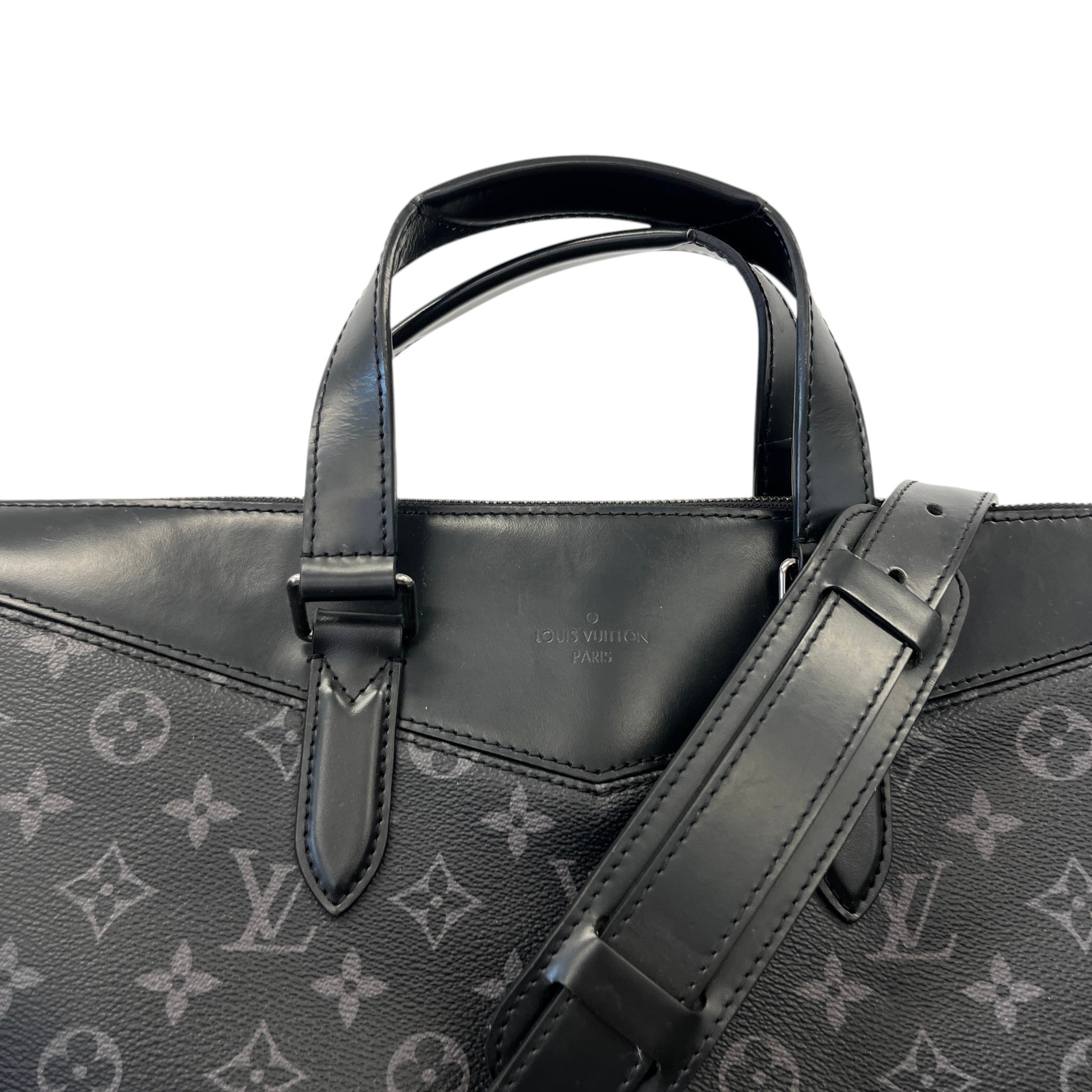 Men's Monogram Eclipe Explorer Briefcase Bag Black