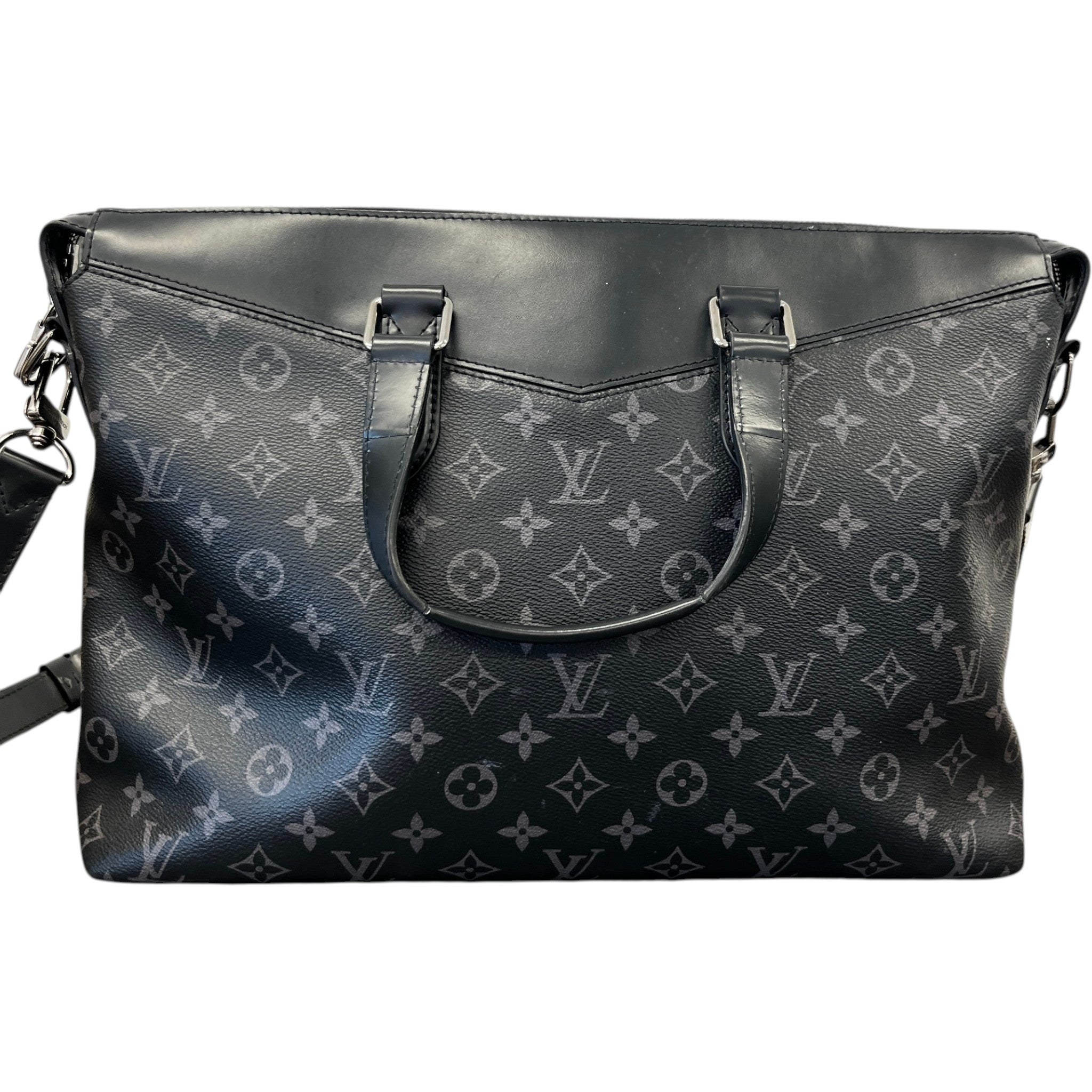 Men's Monogram Eclipe Explorer Briefcase Bag Black