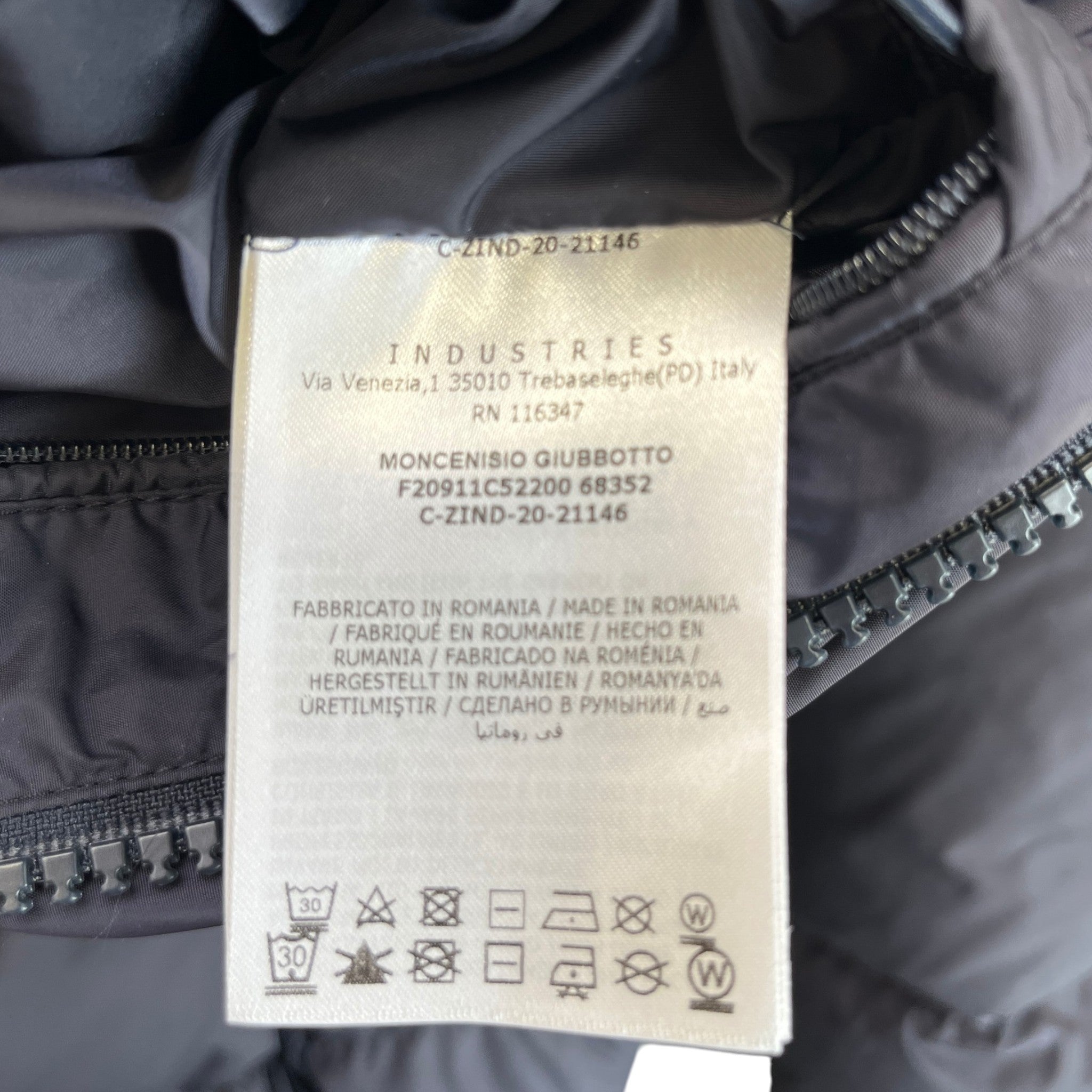 Men's Monceniso Down Jacket Navy Size 2 / M