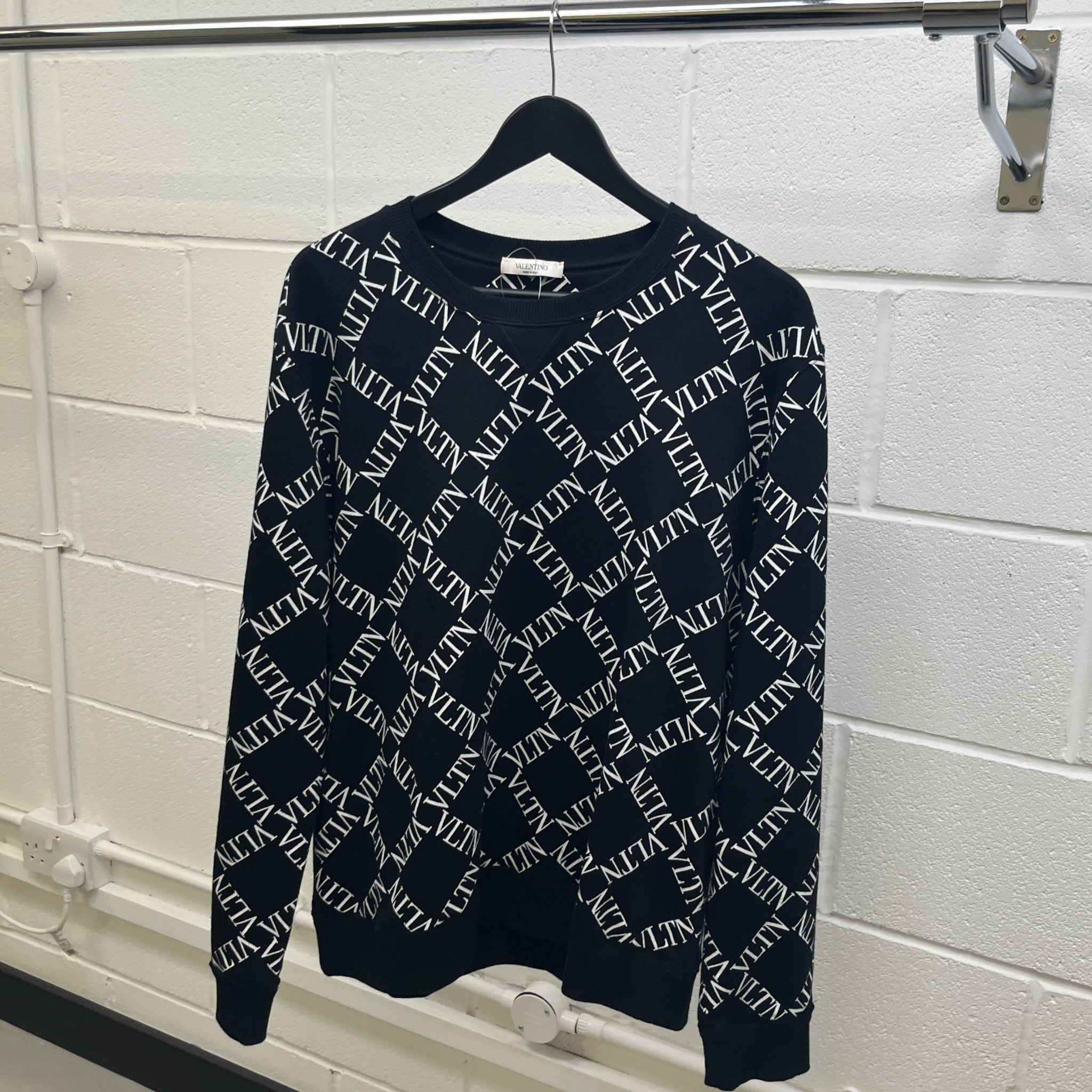 Men's Vltn Logo Sweatshirt Black Size S