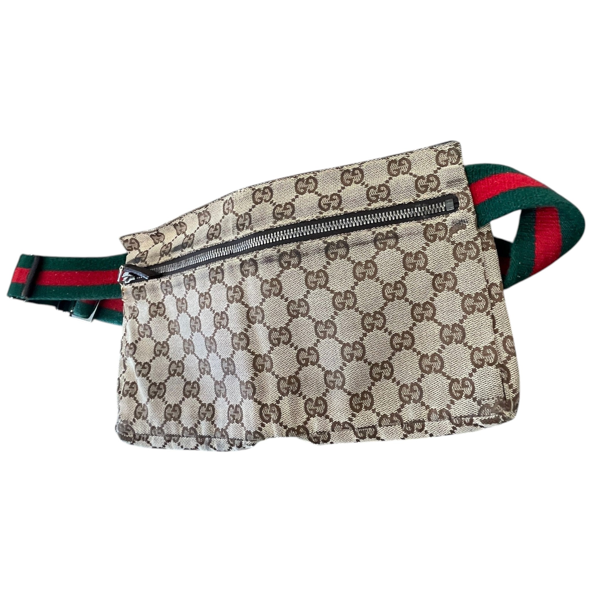 Men's Gg Supreme Web Strap Waist Belt Bag Brown