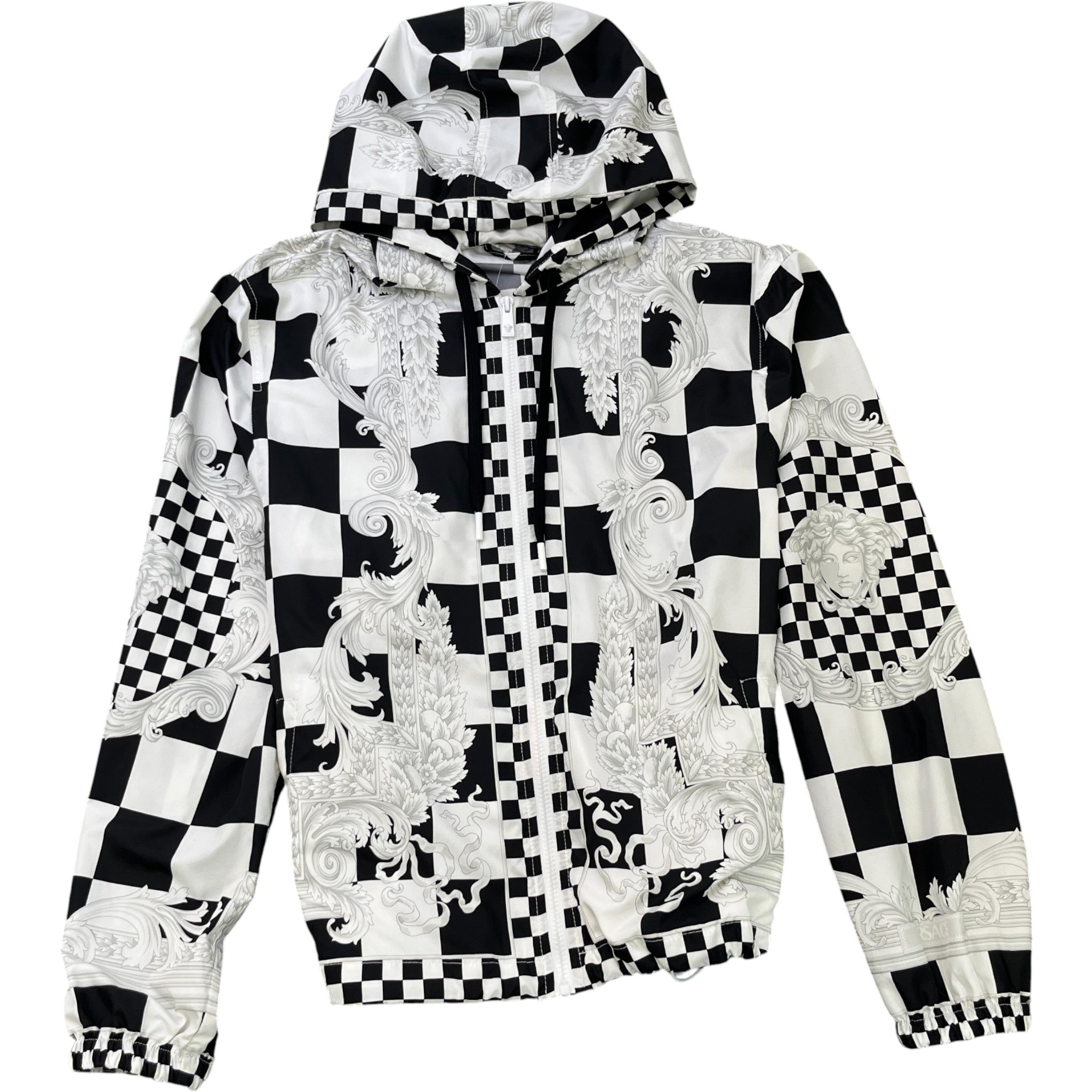 Men's Checkerboard Print Jacket White Size IT 46 / S