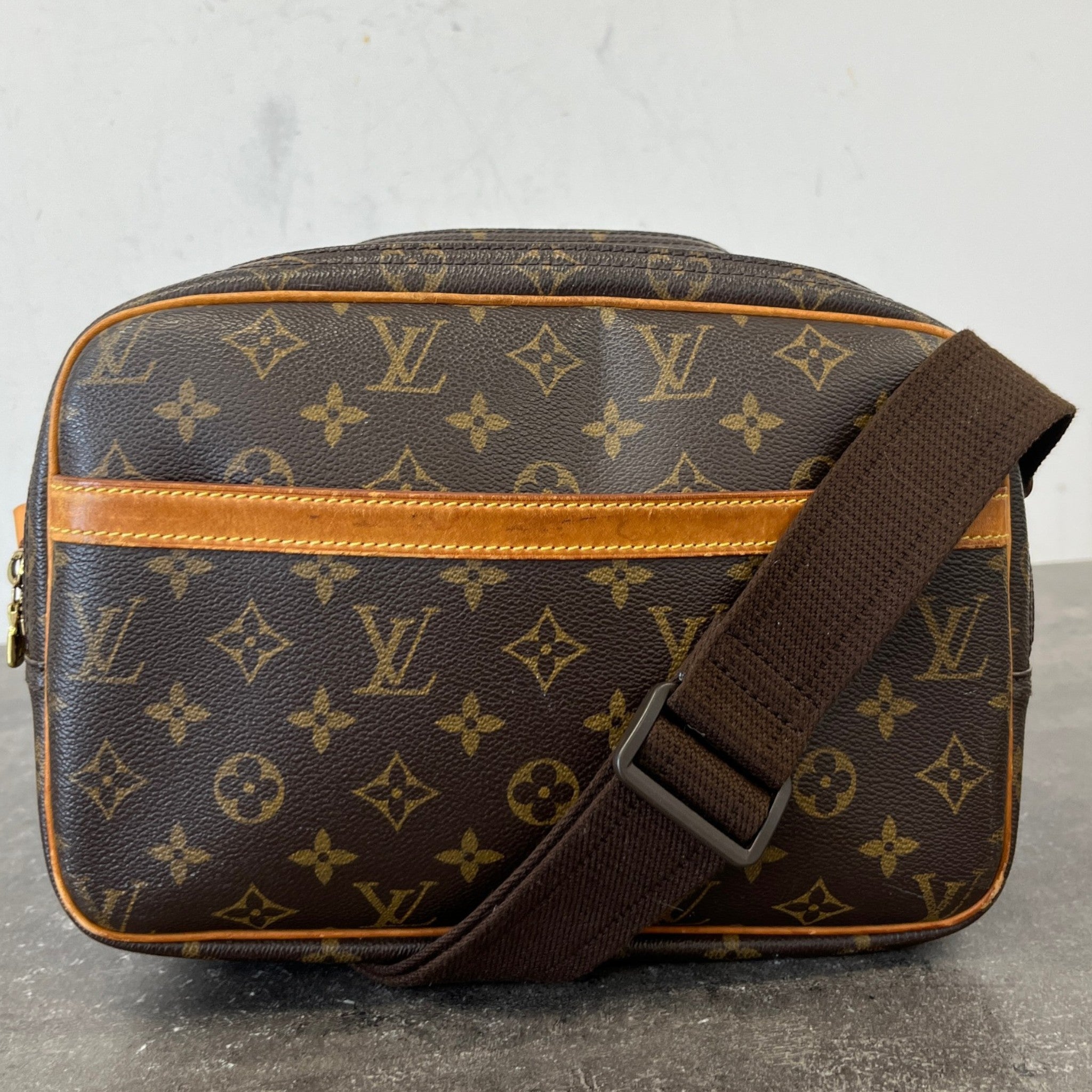 Women's Reporter Monogram Messenger Bag Brown