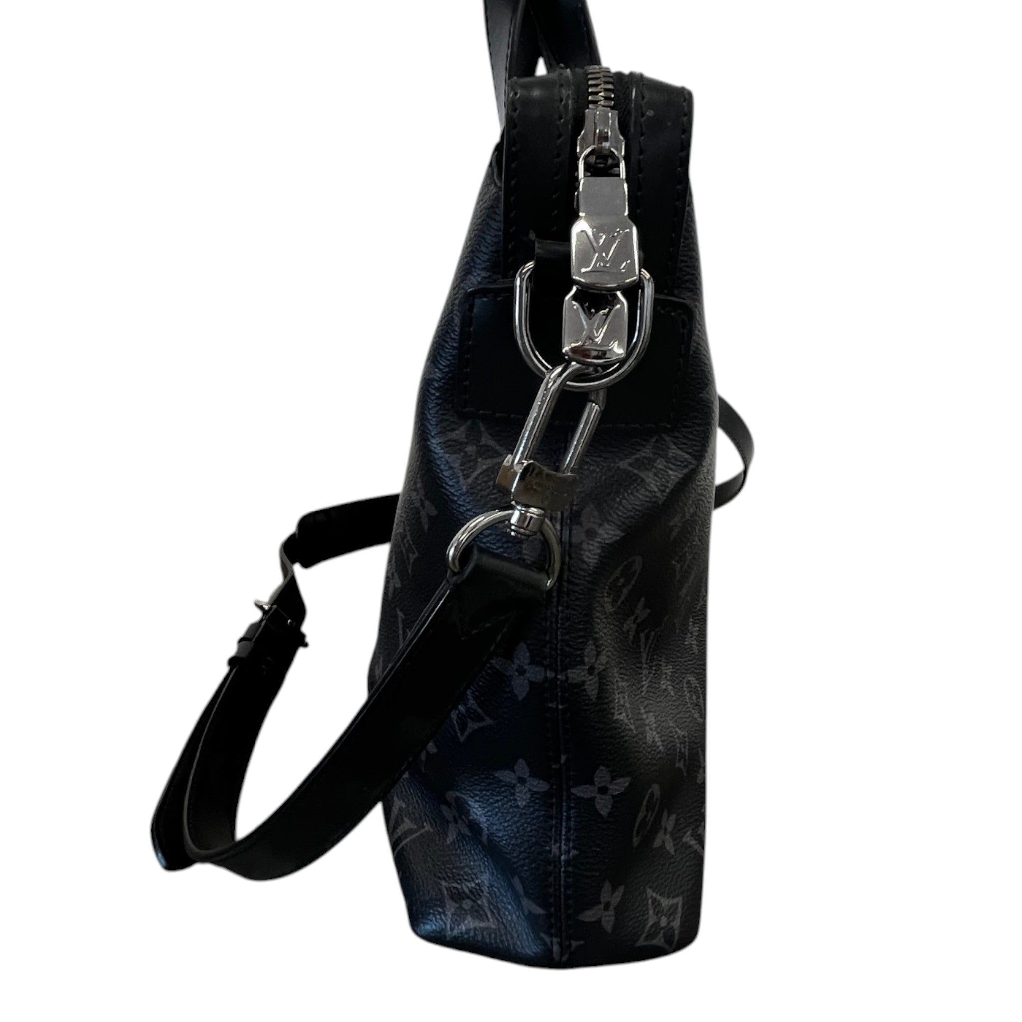 Men's Monogram Eclipe Explorer Briefcase Bag Black