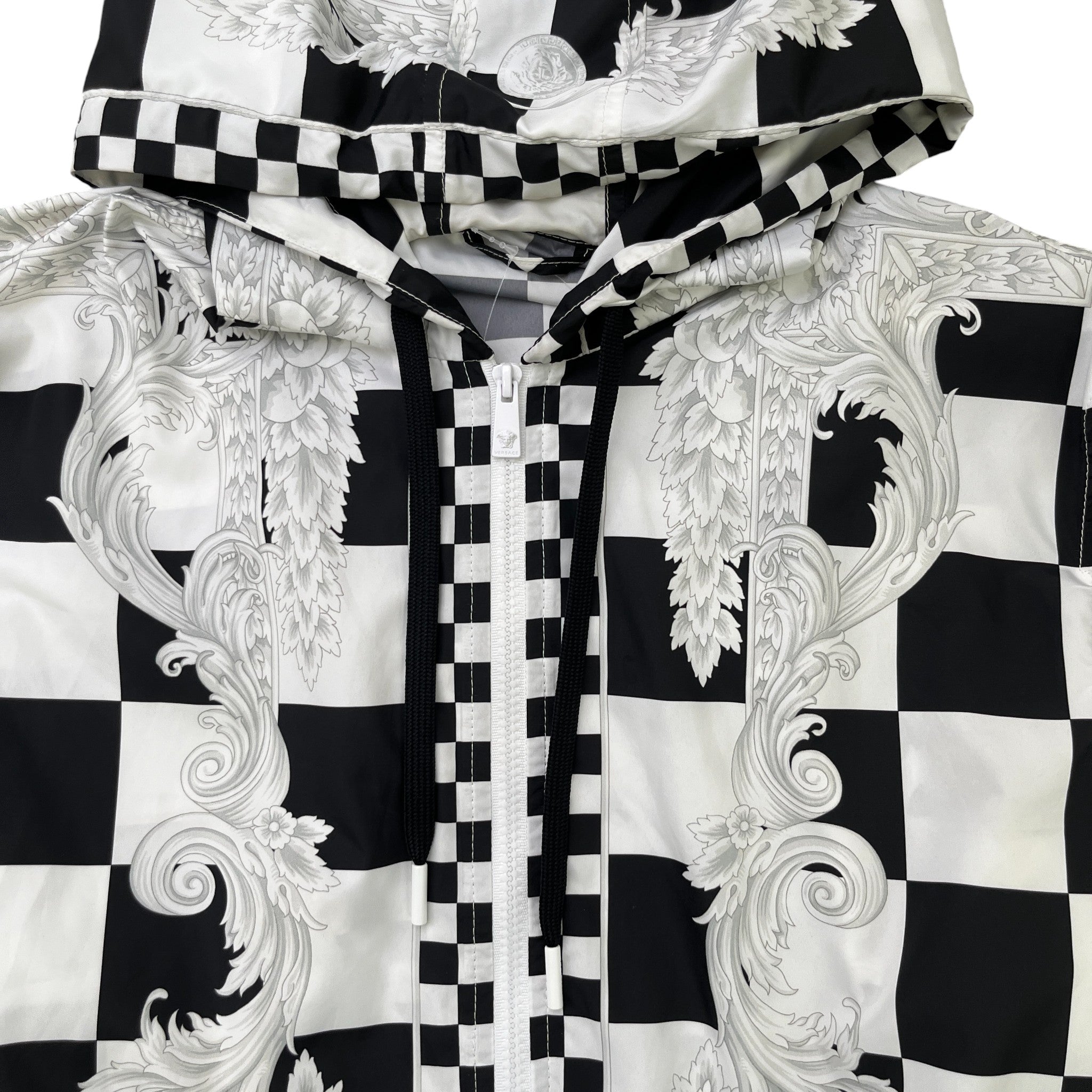 Men's Checkerboard Print Jacket White Size IT 46 / S