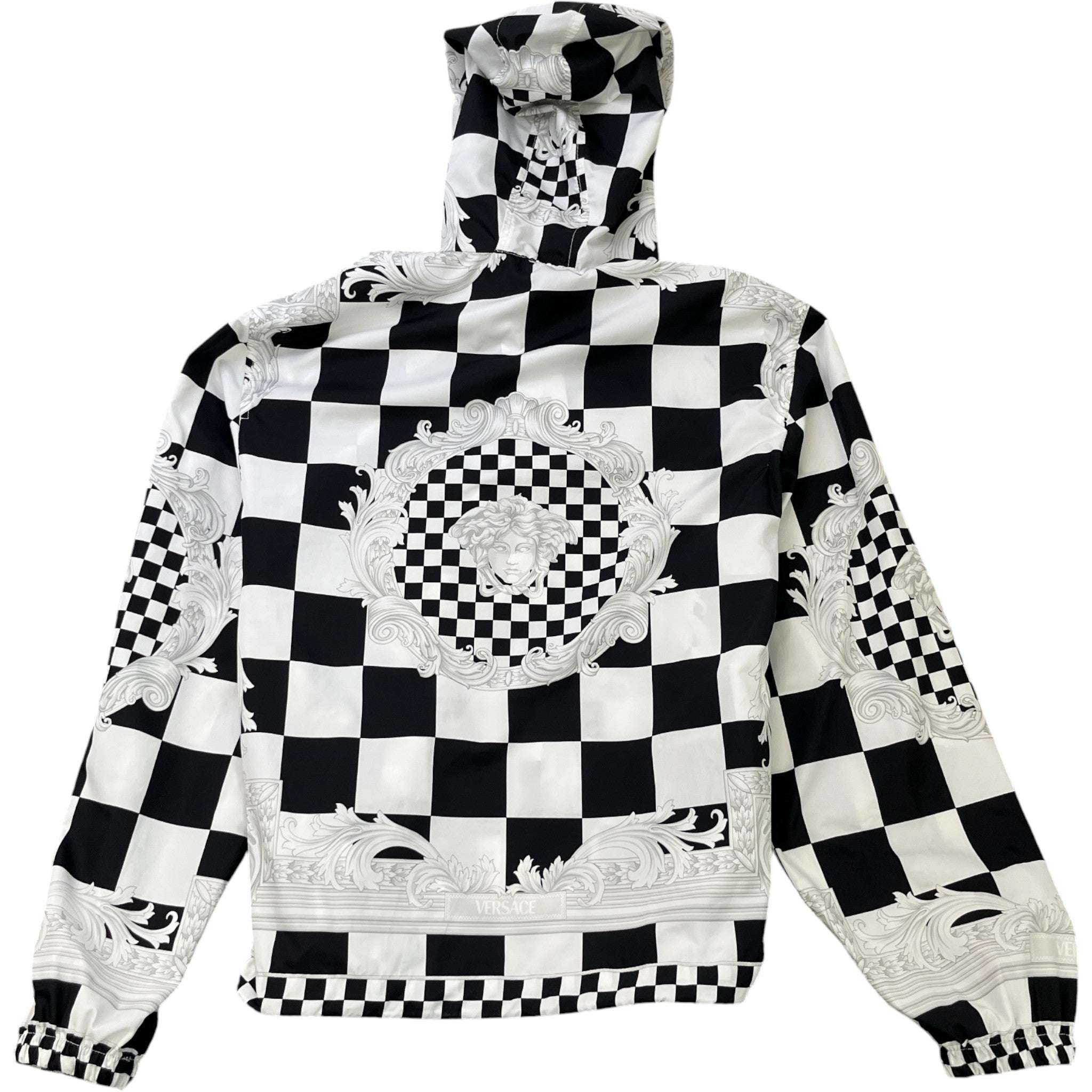 Men's Checkerboard Print Jacket White Size IT 46 / S