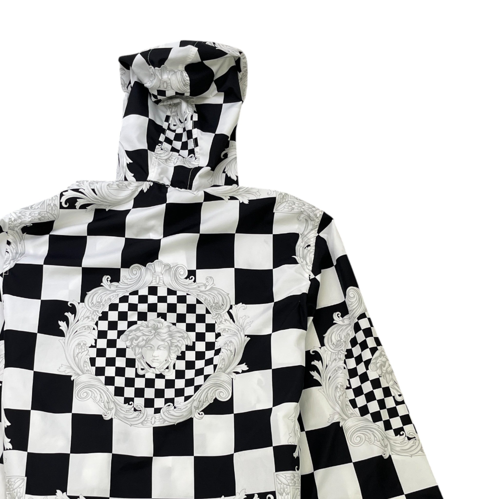 Men's Checkerboard Print Jacket White Size IT 46 / S