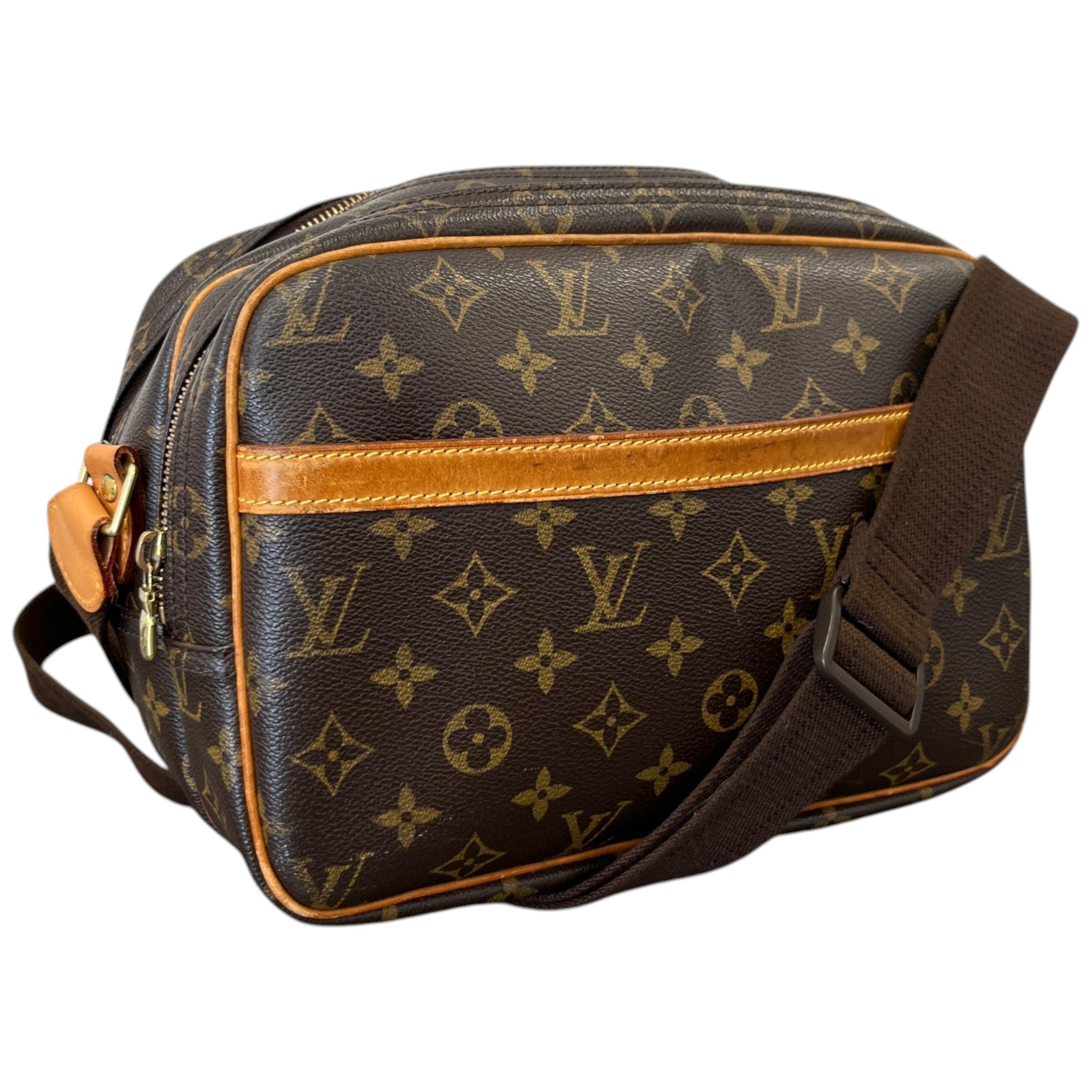 Women's Reporter Monogram Messenger Bag Brown