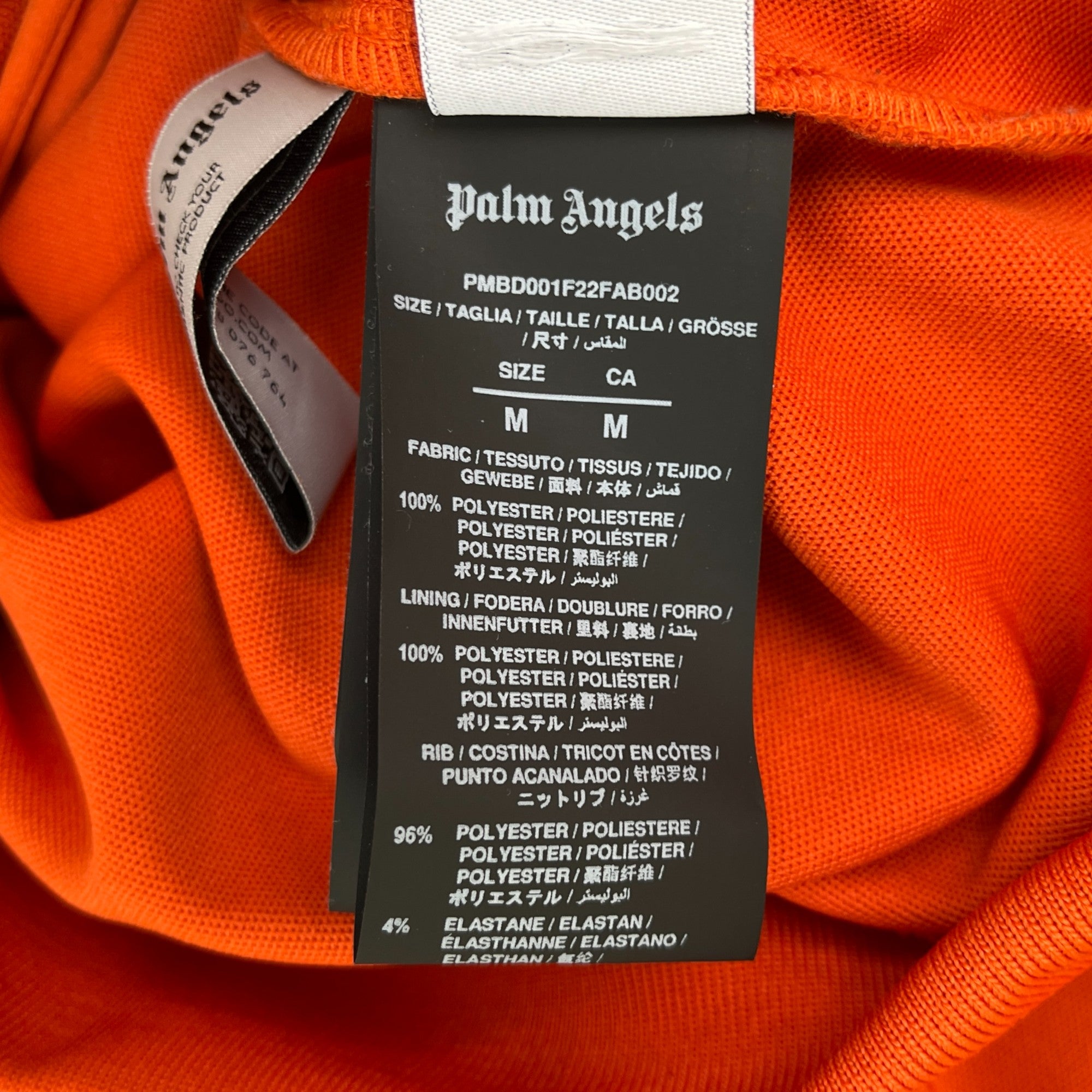 Men's Logo Track Jacket Orange Size M