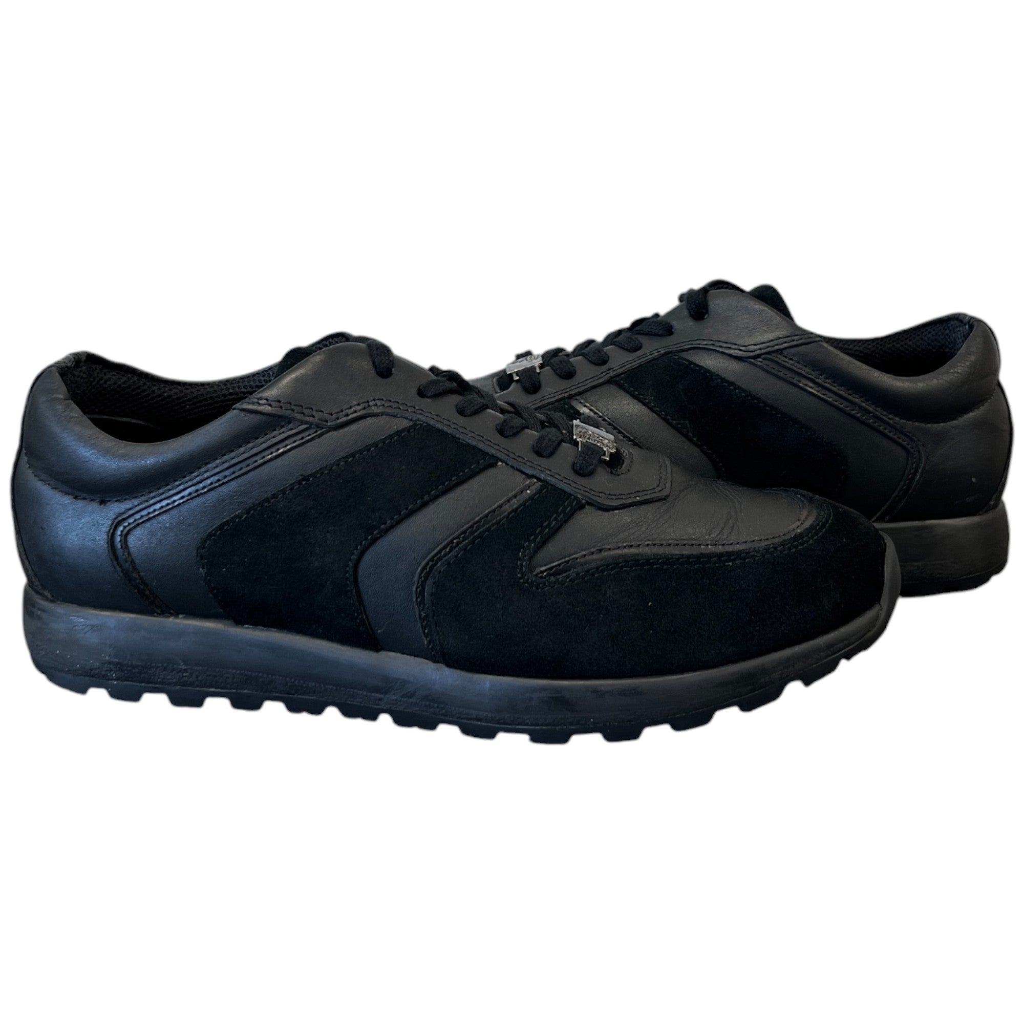 Men's Medusa Plaque Low Trainers Black Size EU 41 / UK 7