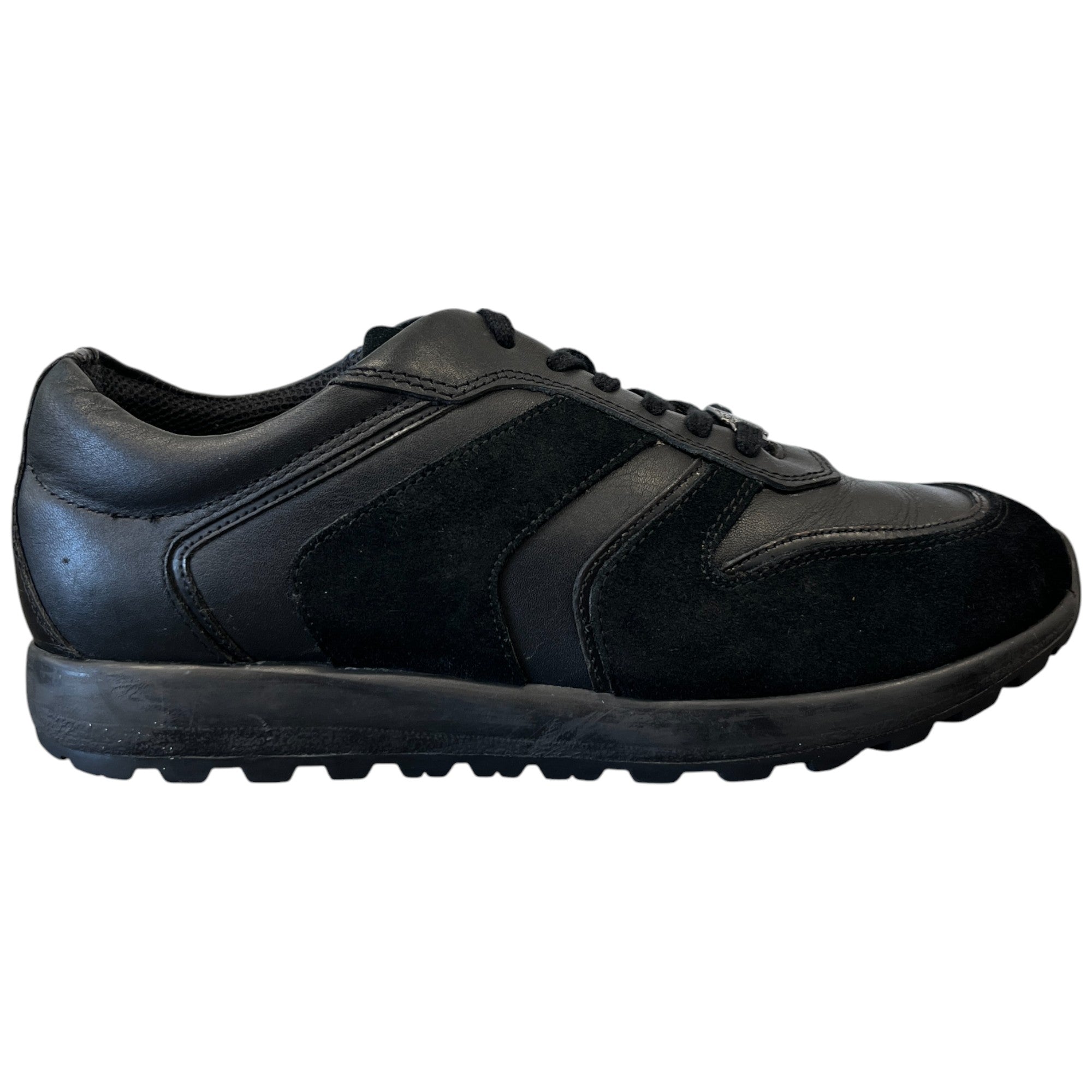 Men's Medusa Plaque Low Trainers Black Size EU 41 / UK 7