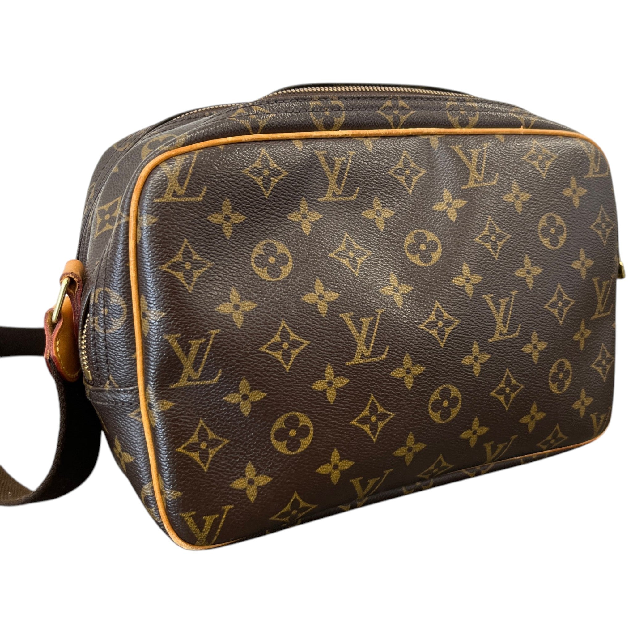 Women's Reporter Monogram Messenger Bag Brown