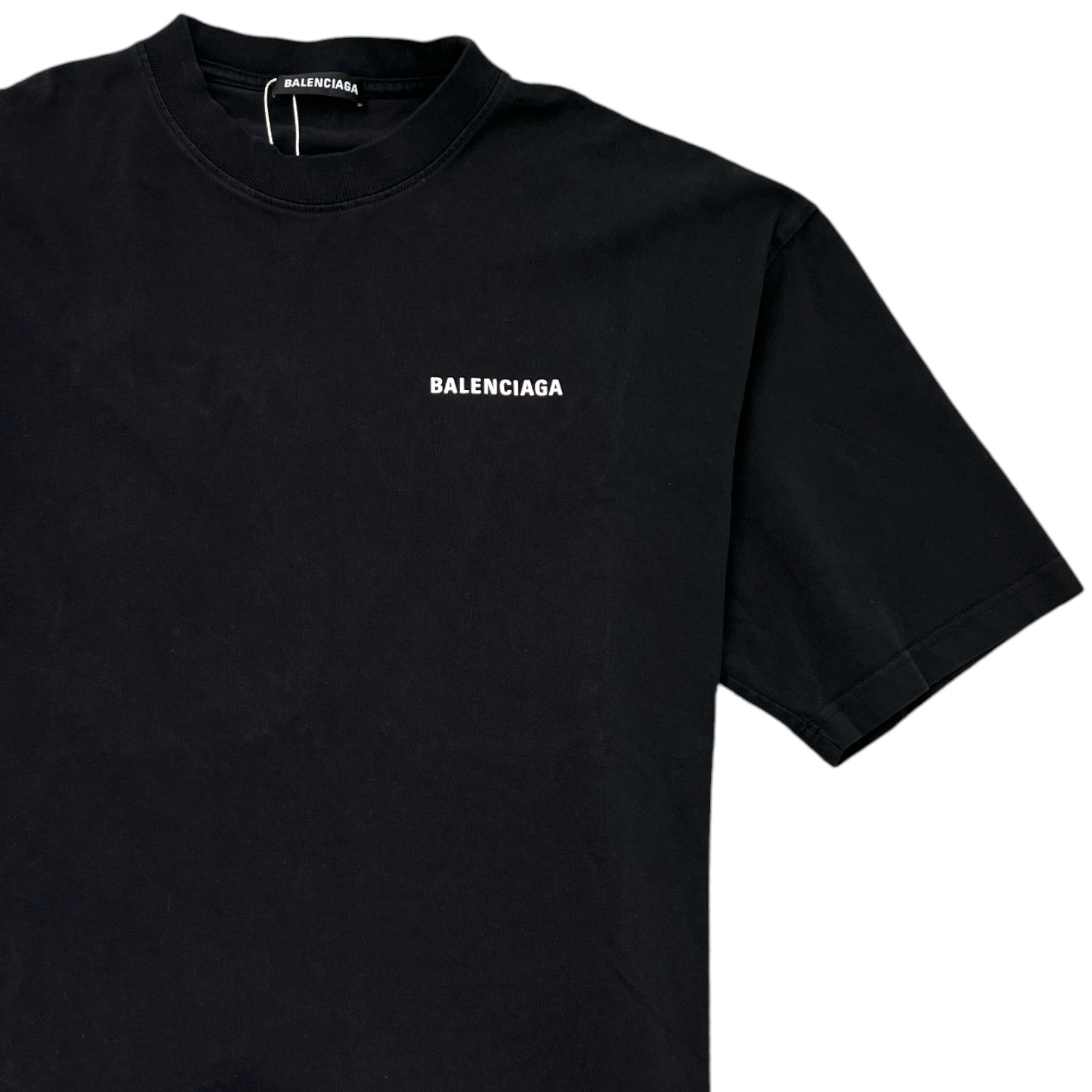 Men's Logo Print T-Shirt Black Size XS