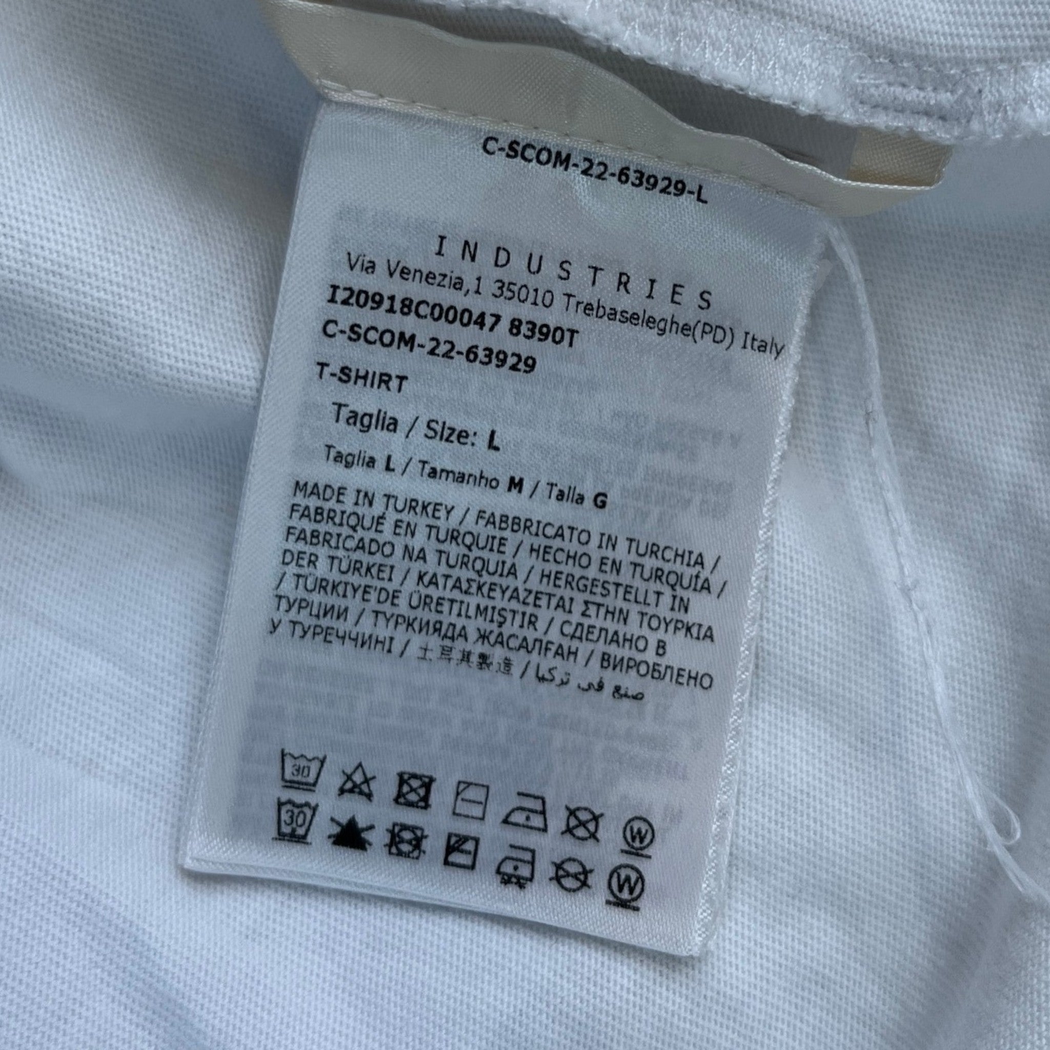 Men's Maglia T-Shirt White Size L