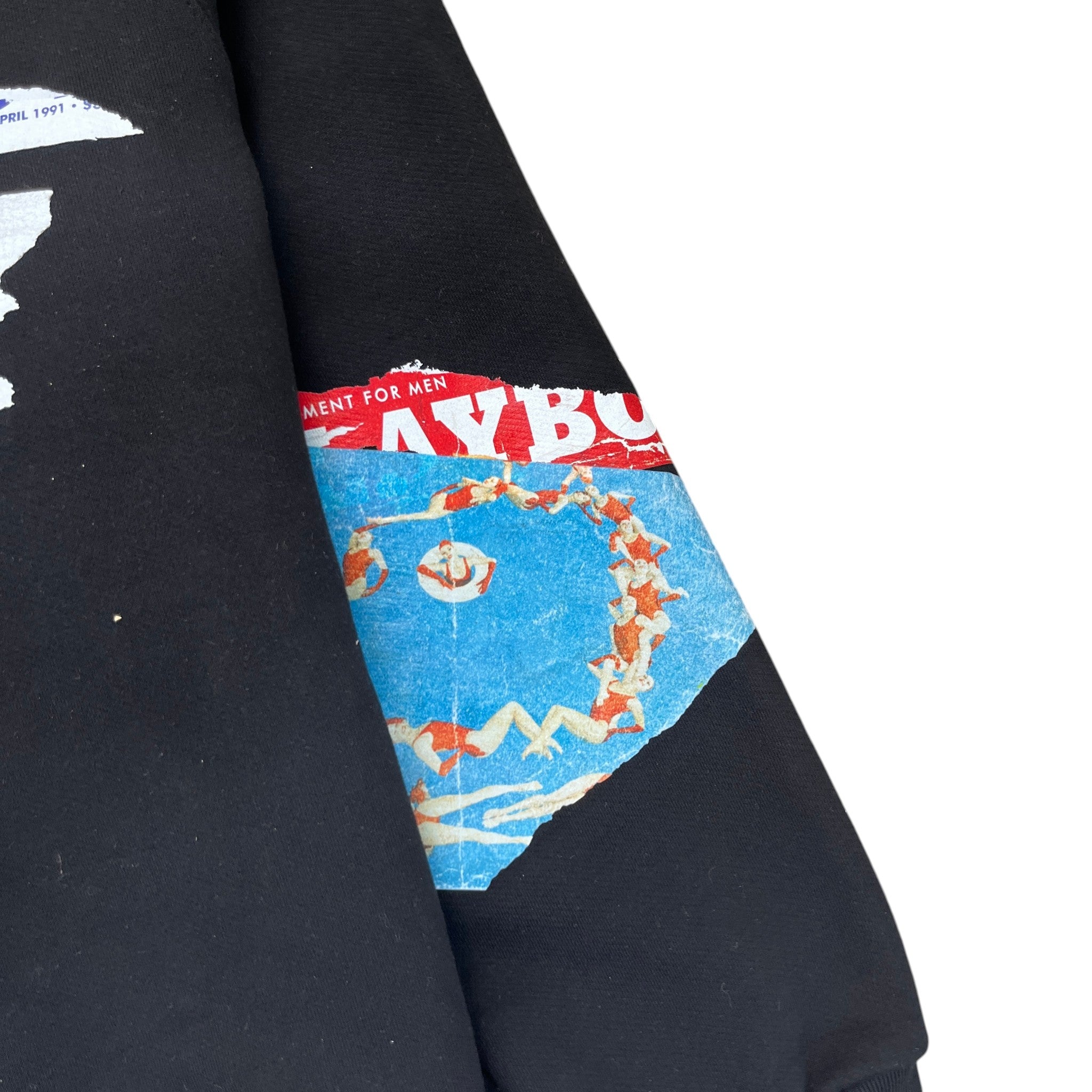 Men's Playboy Magazine Crewneck Sweatshirt Black Size L