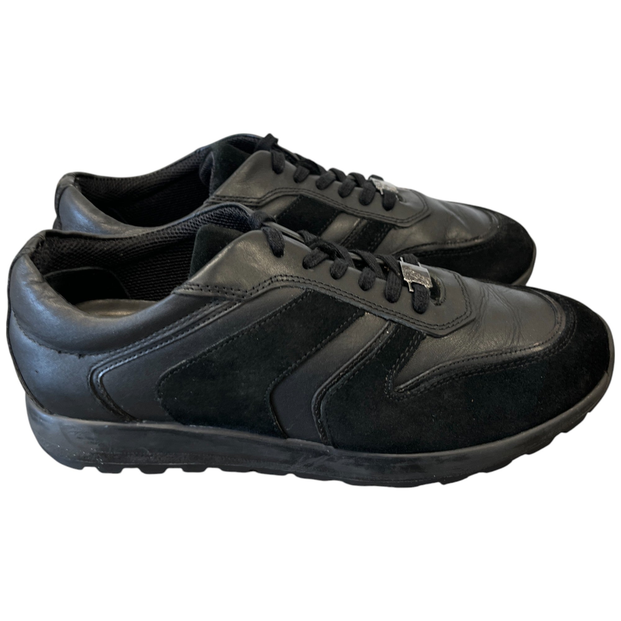 Men's Medusa Plaque Low Trainers Black Size EU 41 / UK 7