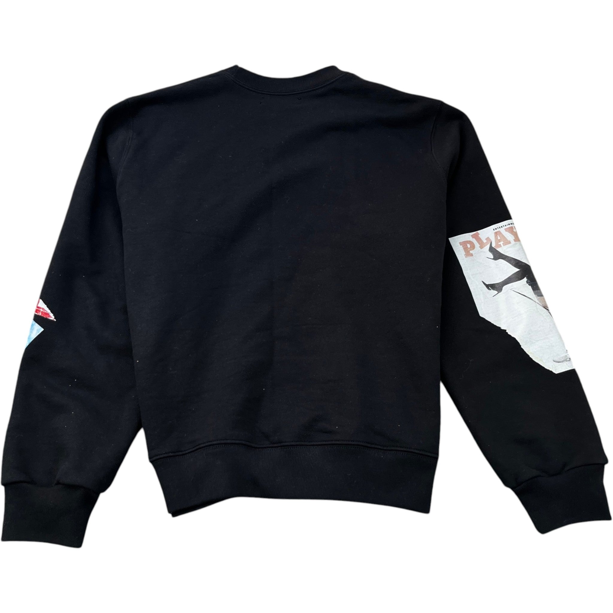 Men's Playboy Magazine Crewneck Sweatshirt Black Size L