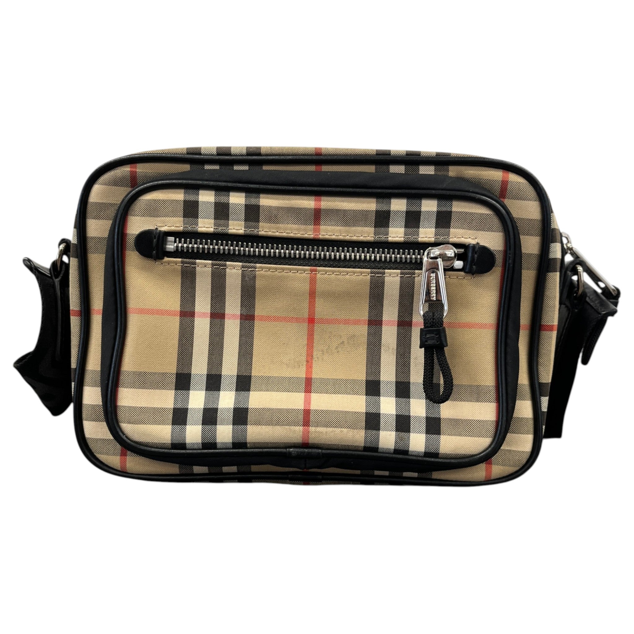 Men's Paddy Check Messenger Bag Beige