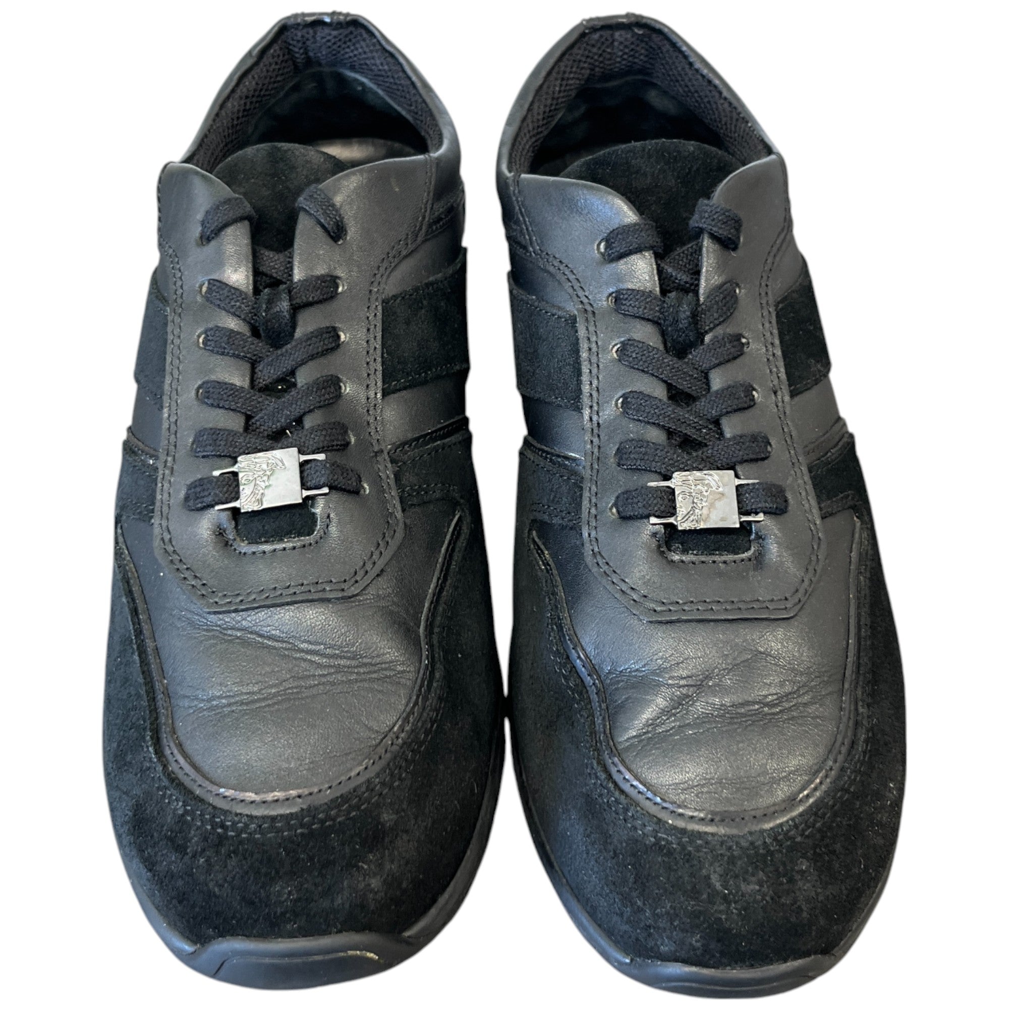 Men's Medusa Plaque Low Trainers Black Size EU 41 / UK 7
