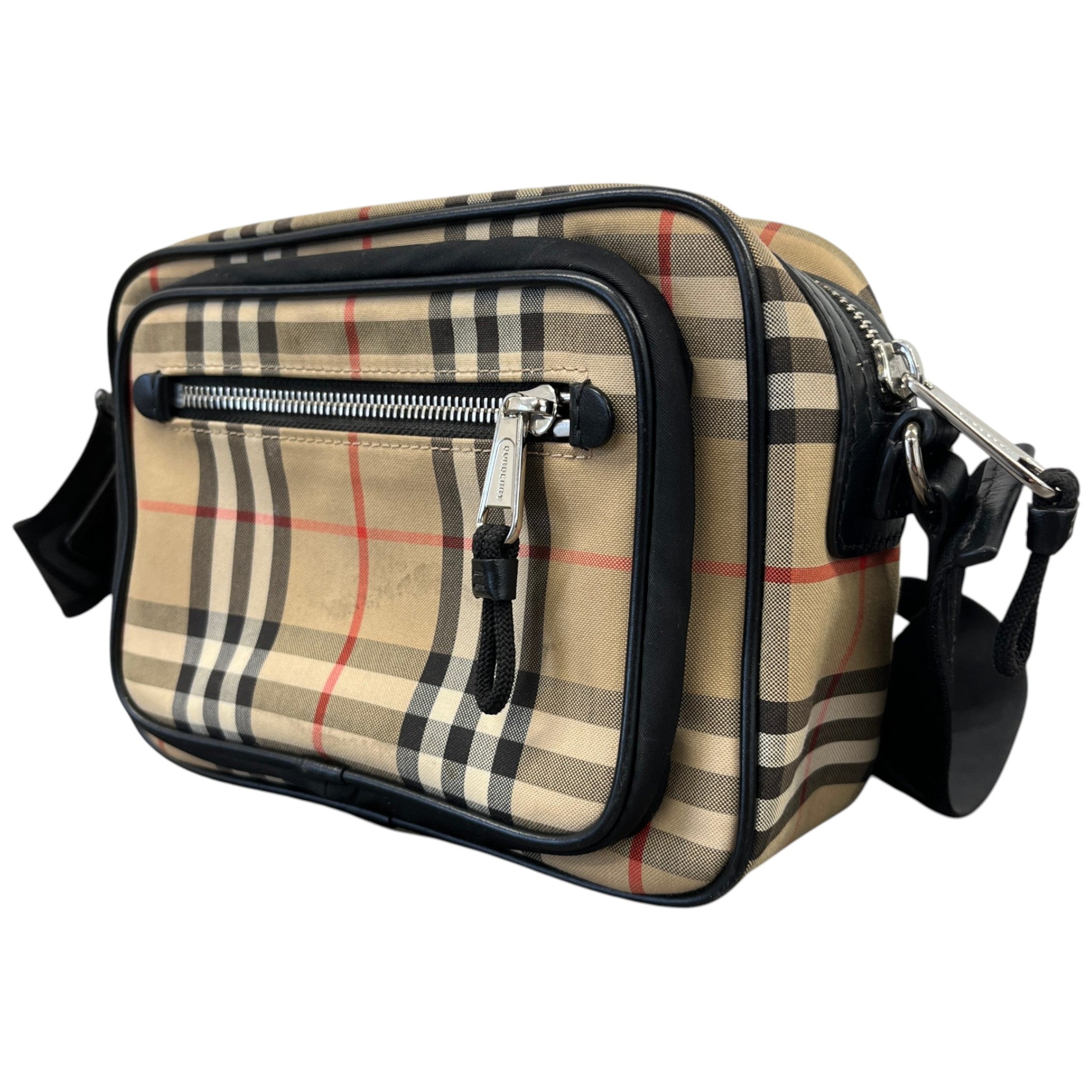Men's Paddy Check Messenger Bag Beige