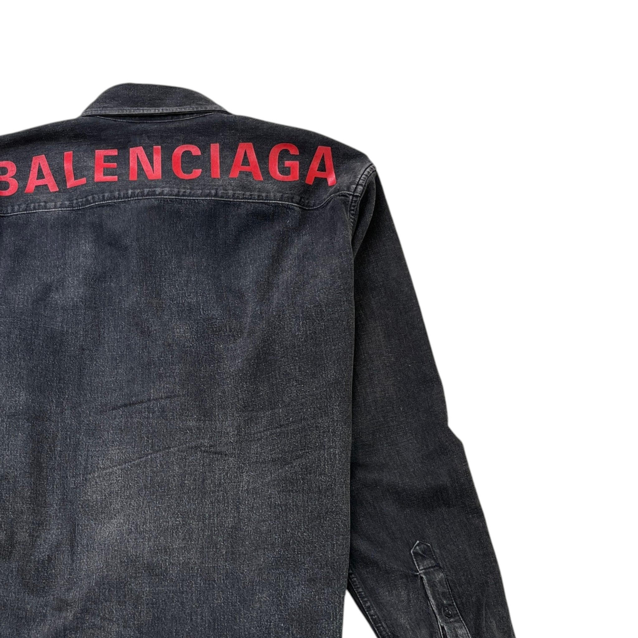 Men's Red Logo Print Jacket Black Size L