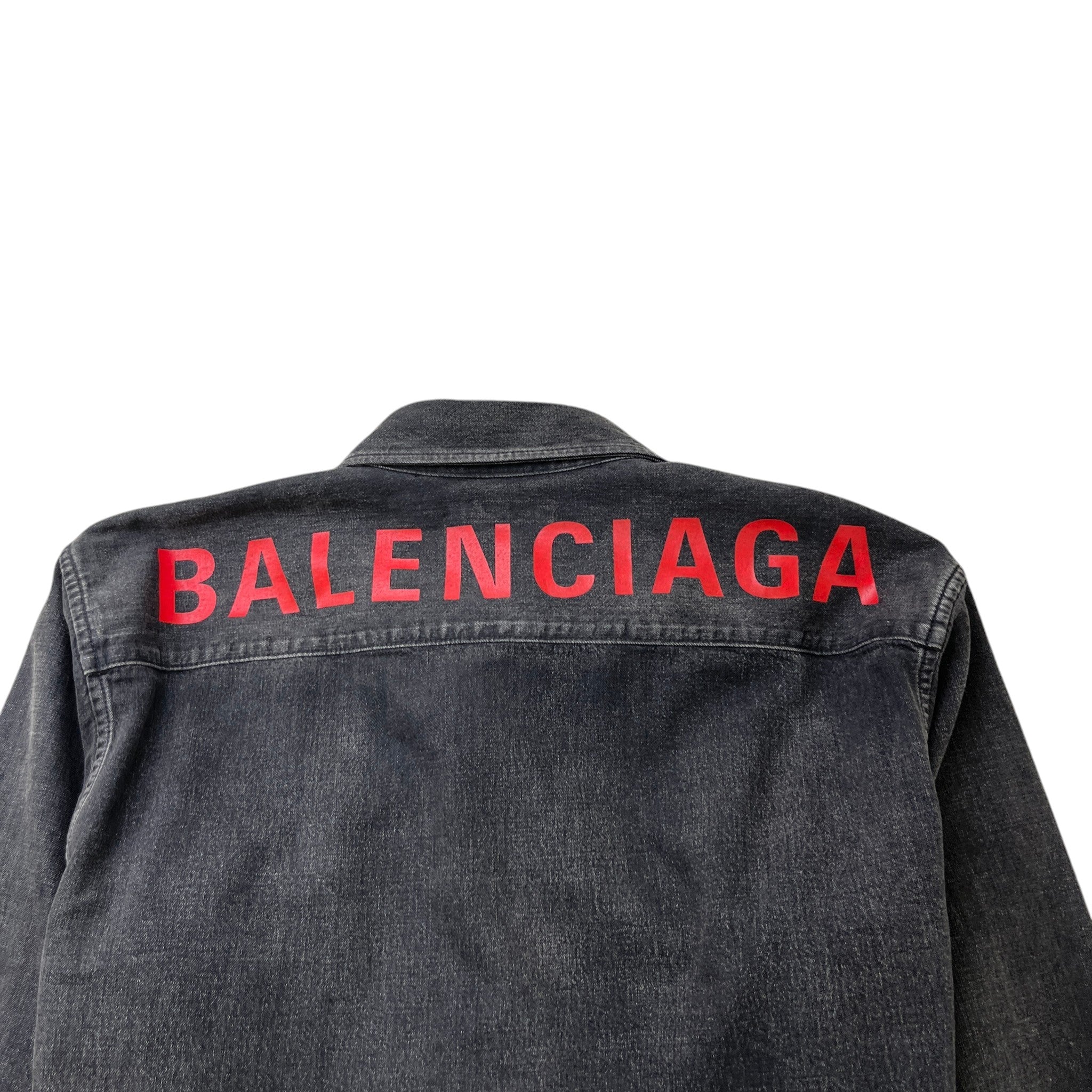 Men's Red Logo Print Jacket Black Size L