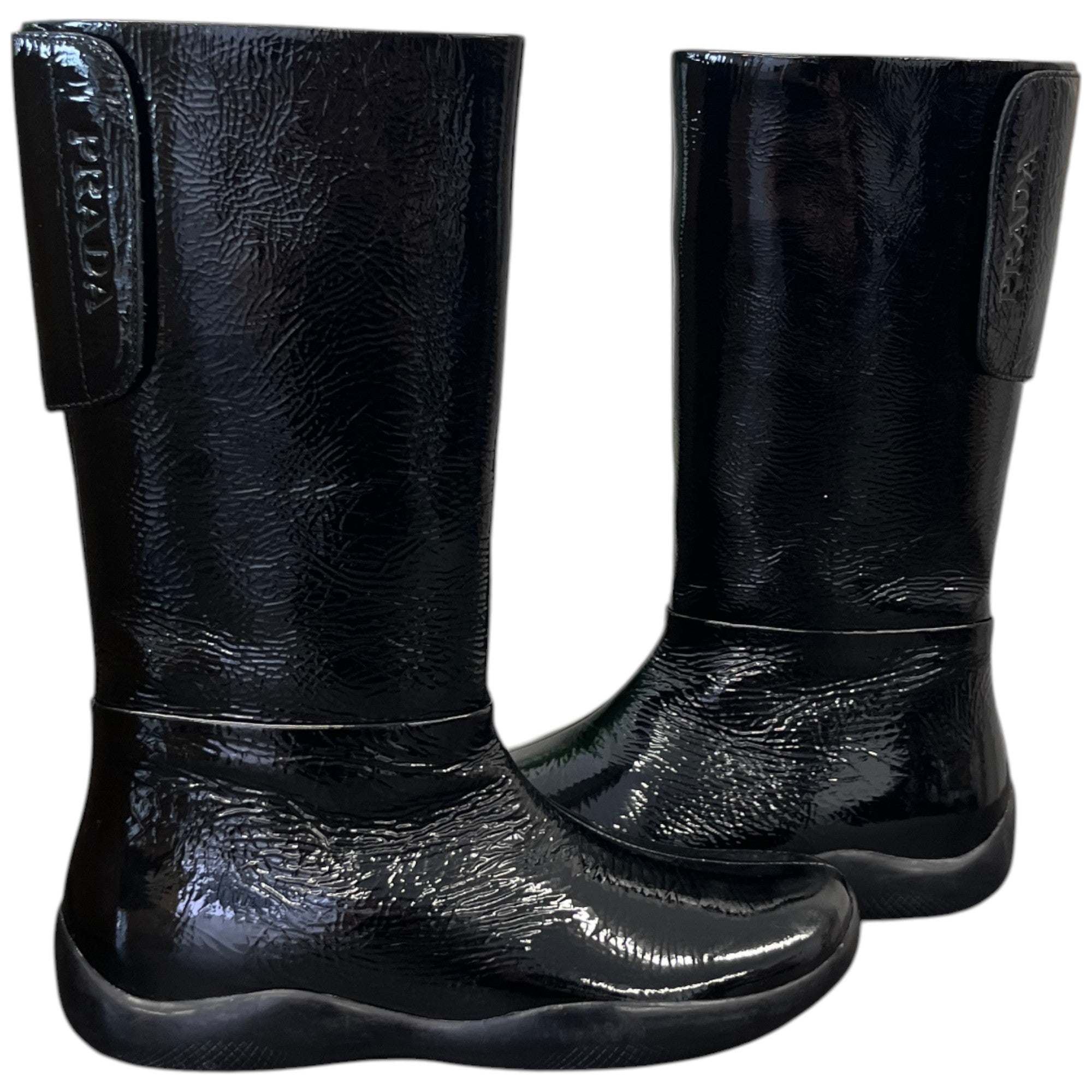 Women's Logo Zip Up Boots Black Size EU 35 / UK 2