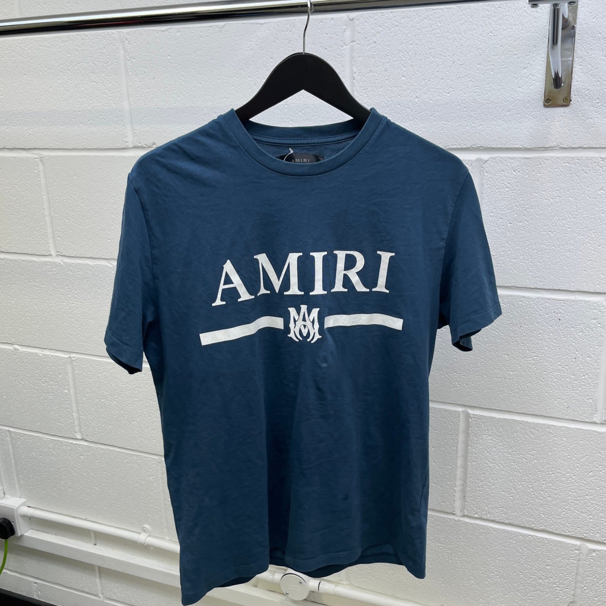 Men's Logo Print T-Shirt Blue Size M