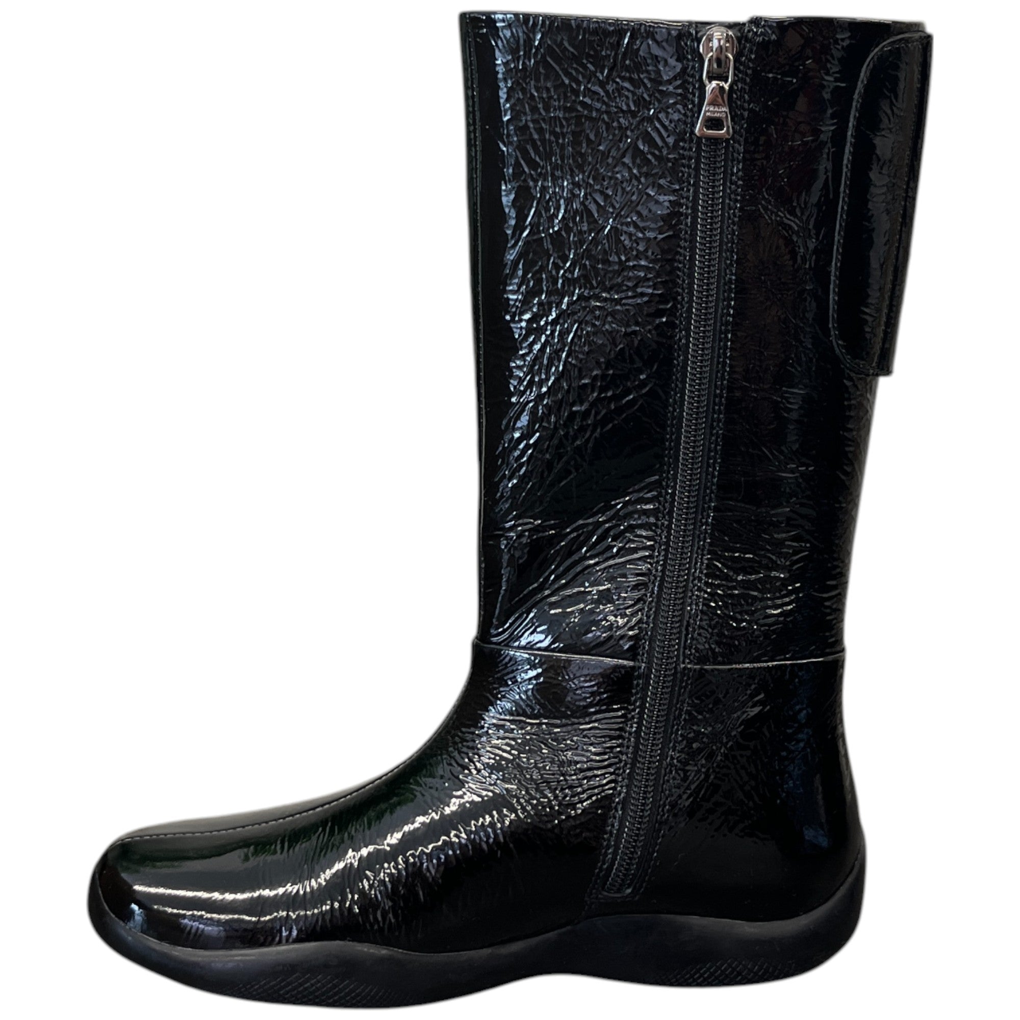 Women's Logo Zip Up Boots Black Size EU 35 / UK 2