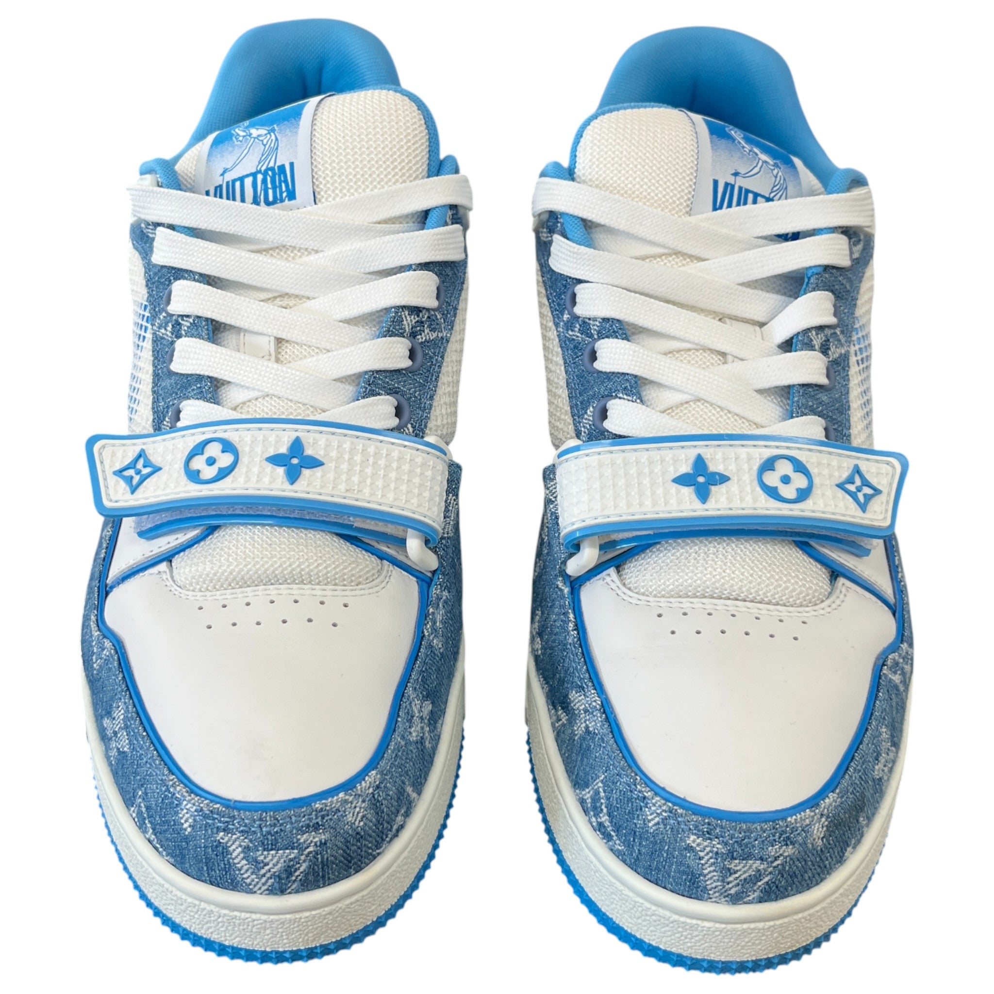 Men's Lv Velcro Strap Low Trainers Blue Size EU 41.5 / UK 7.5