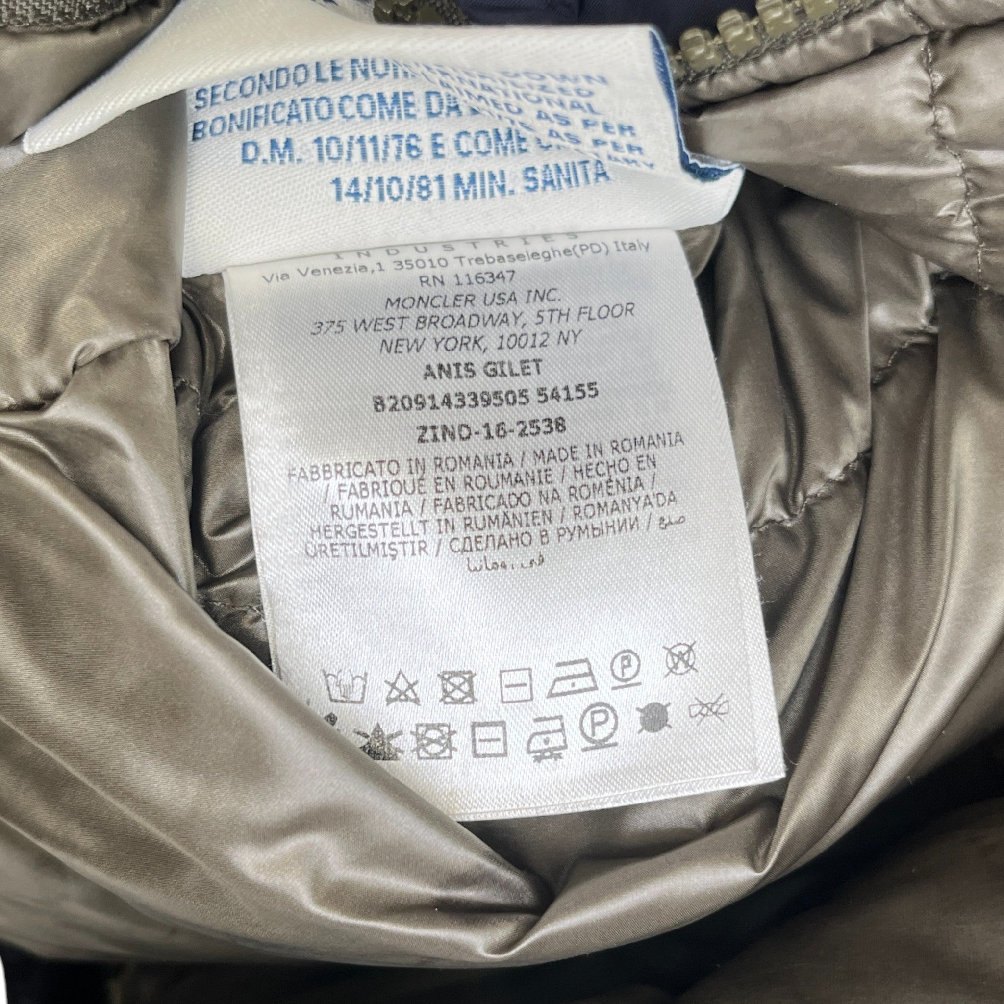 Men's Anis Gilet Navy Size 2 / M